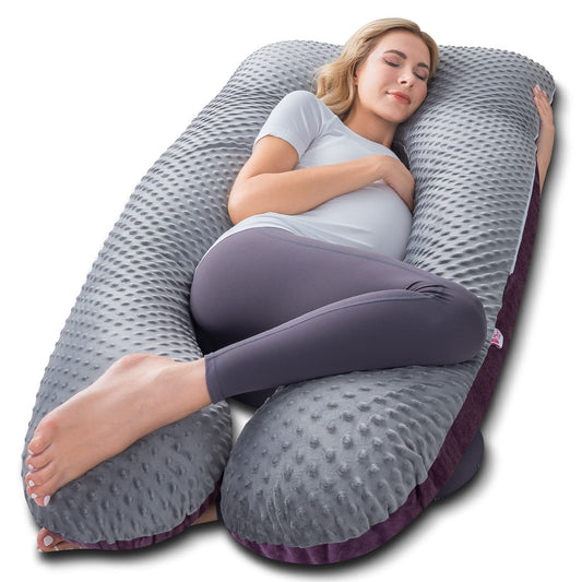 MeiZ Full Body Pregnancy Pillow — Grey