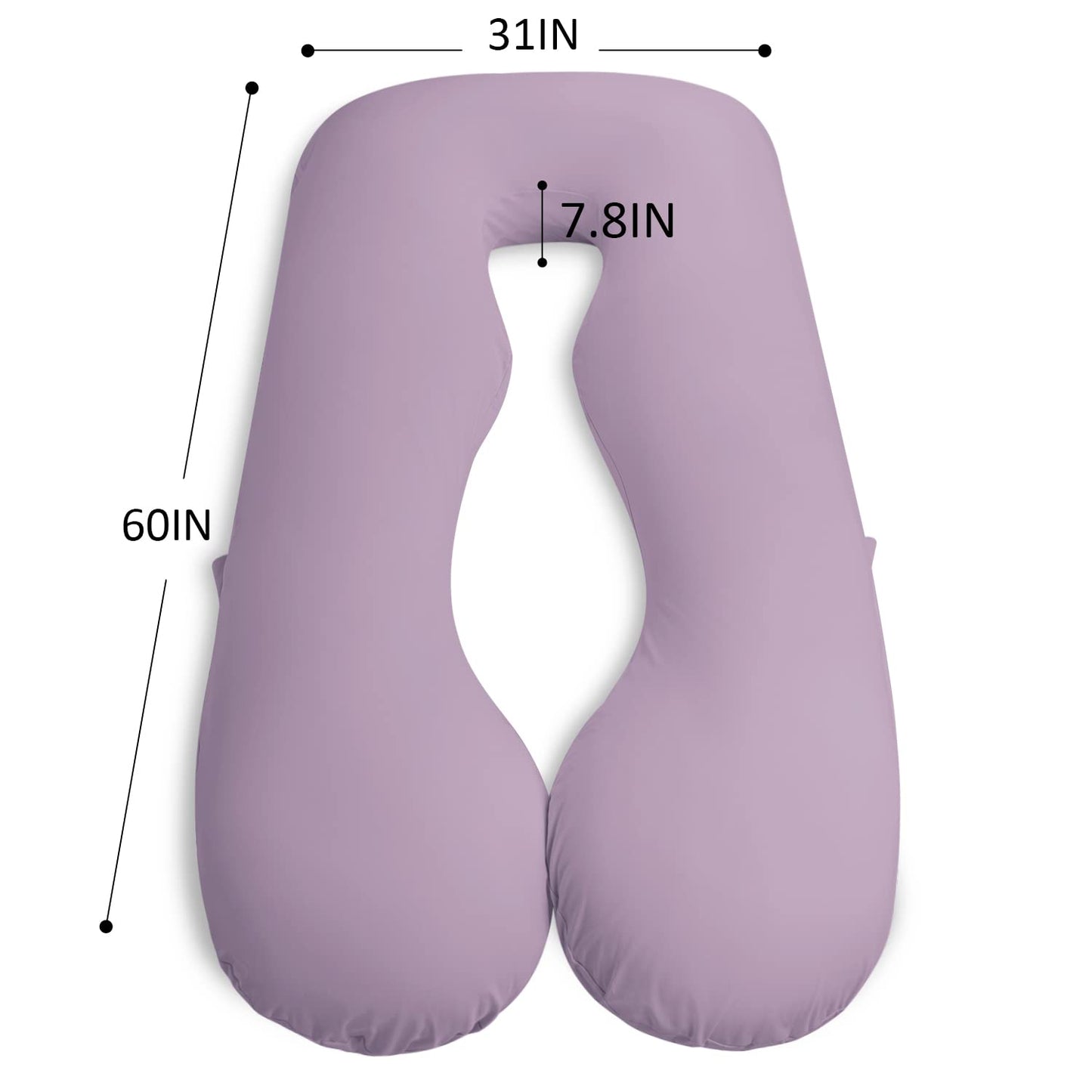 MeiZ Full Body Pregnancy Pillow — Grey