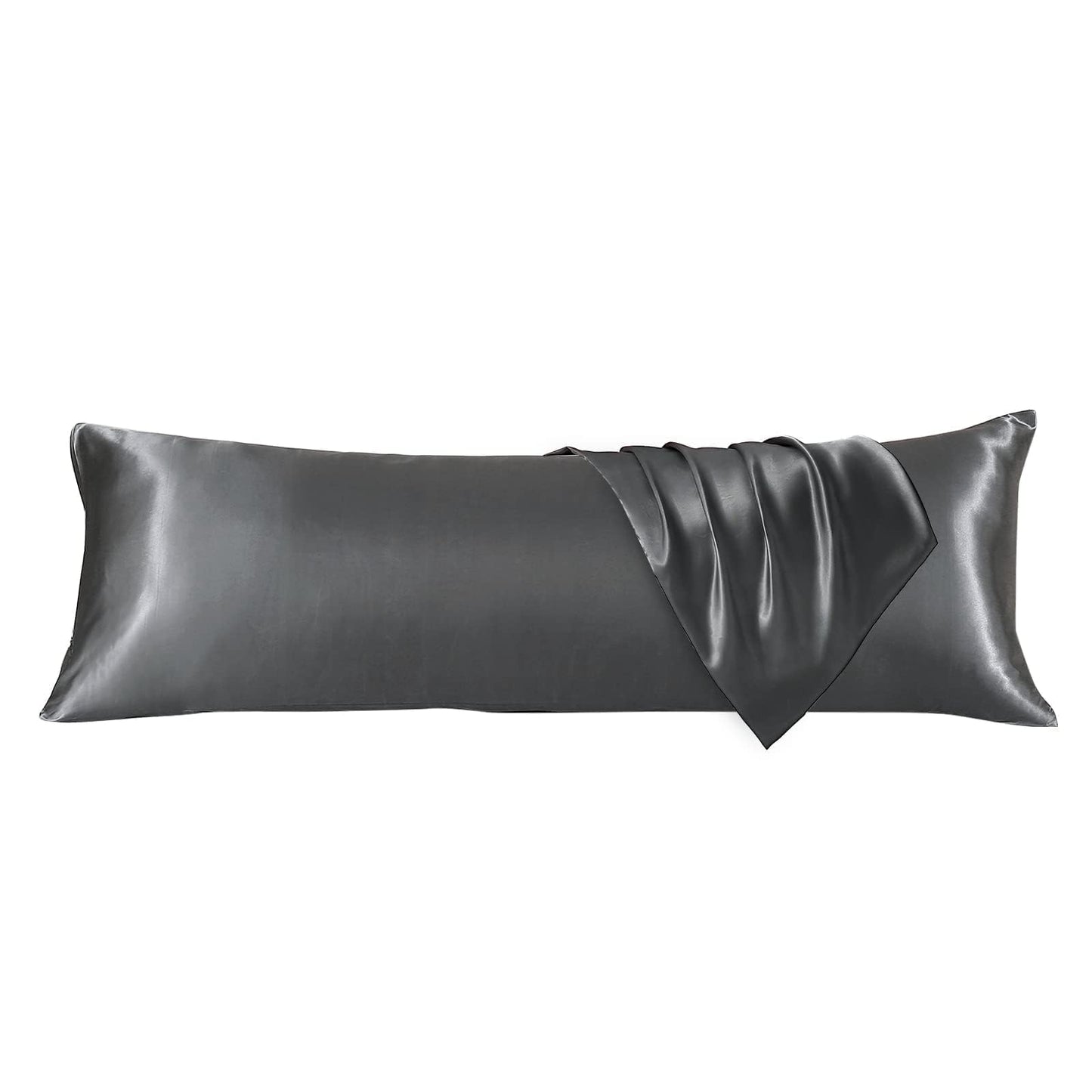HUXMEYSON Satin Body Pillow — Grey