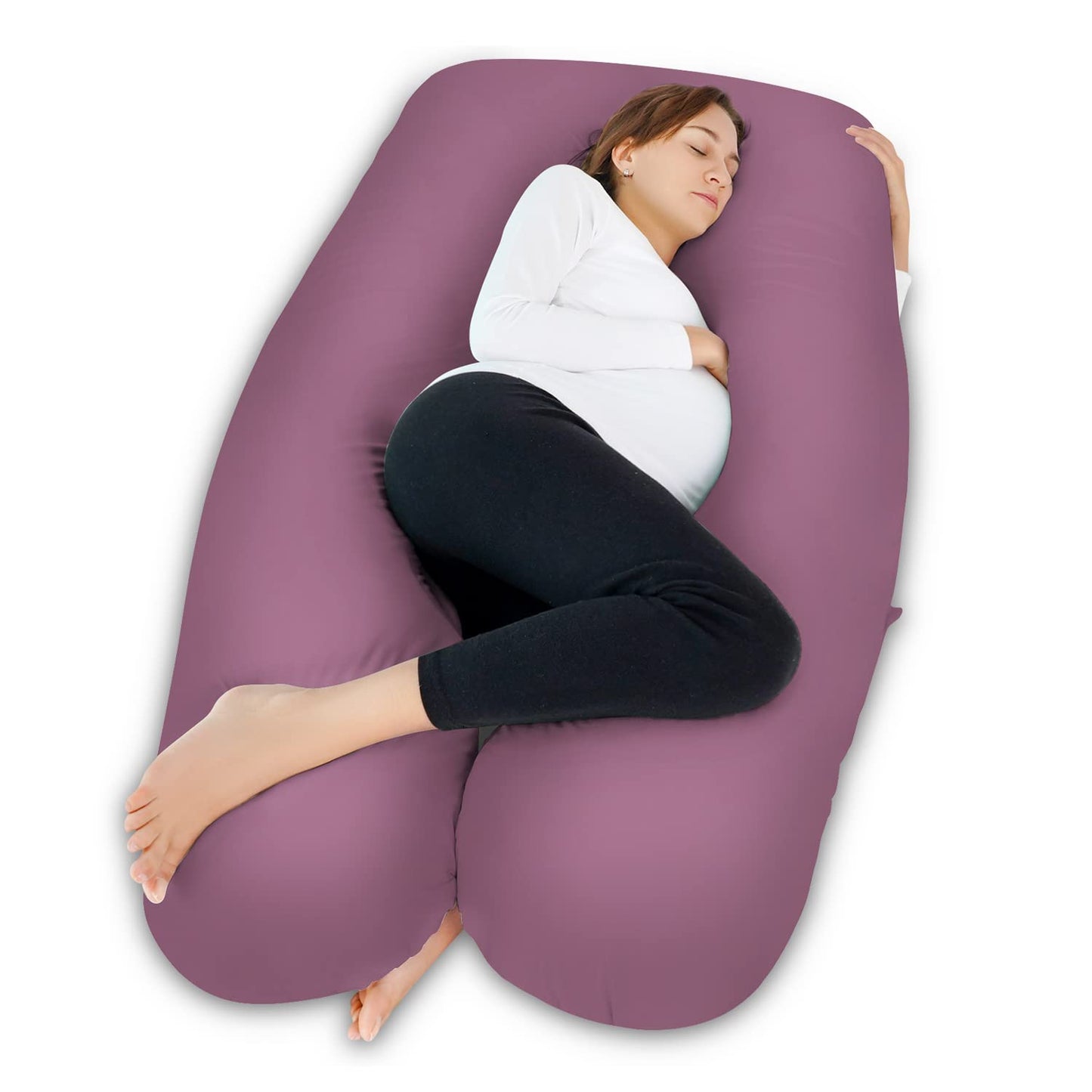 MeiZ Full Body Pregnancy Pillow — Grey