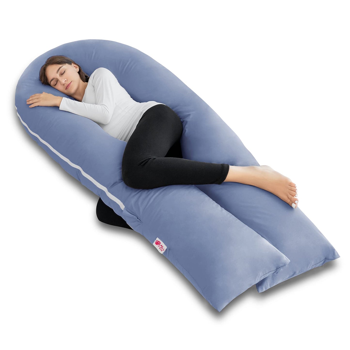 MeiZ Full Body Pregnancy Pillow — Grey