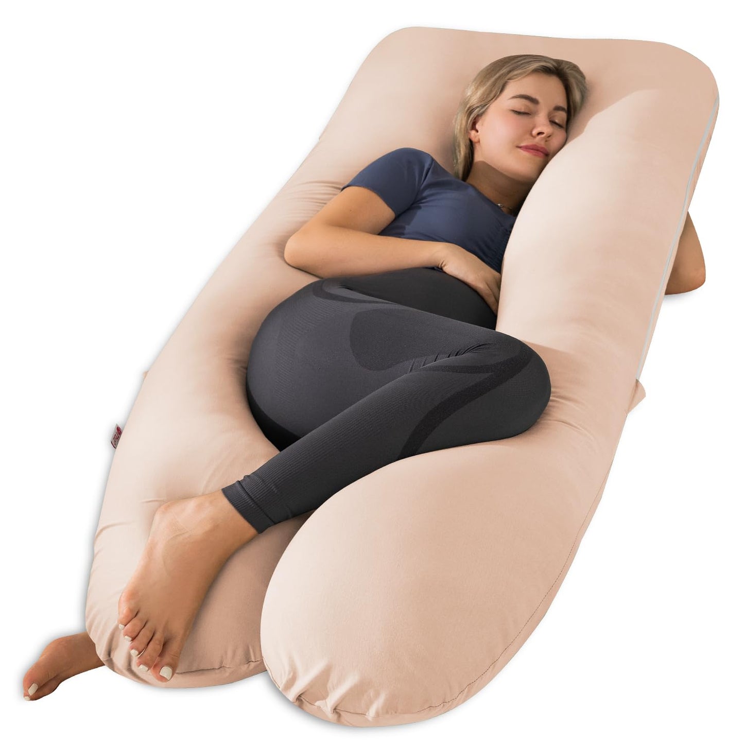 MeiZ Full Body Pregnancy Pillow — Grey