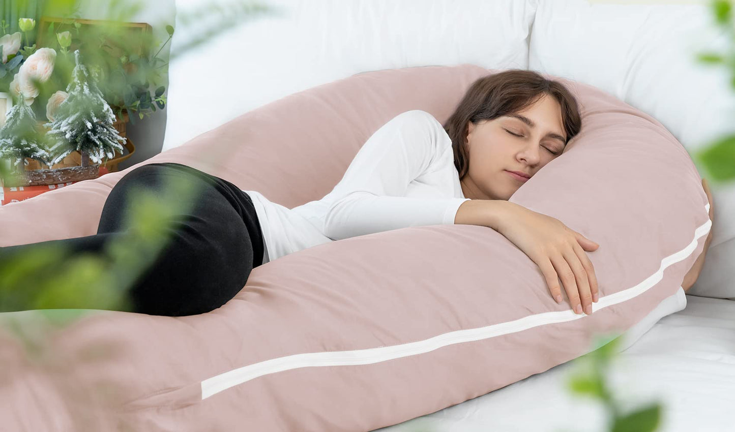 MeiZ Full Body Pregnancy Pillow — Grey