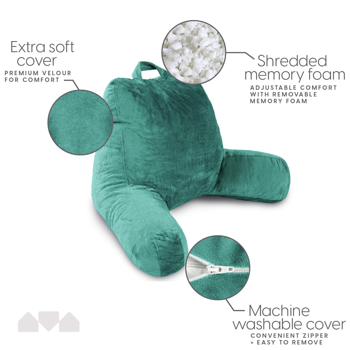 Milliard Reading Pillow — Grey