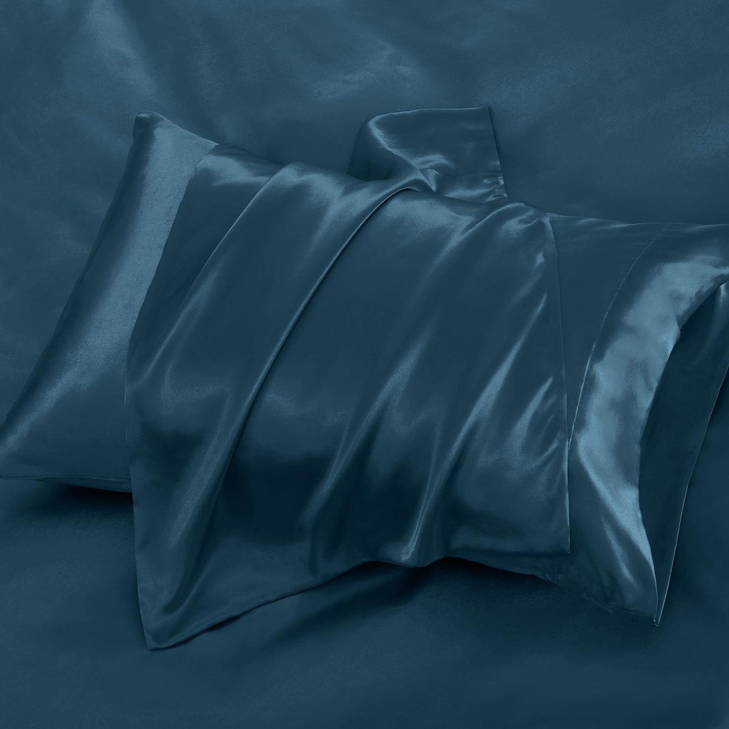 P Pothuiny Satin Sheet Set — Burgundy, Queen