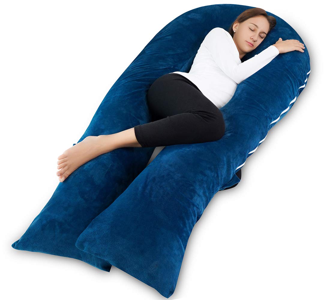 MeiZ Full Body Pregnancy Pillow — Grey