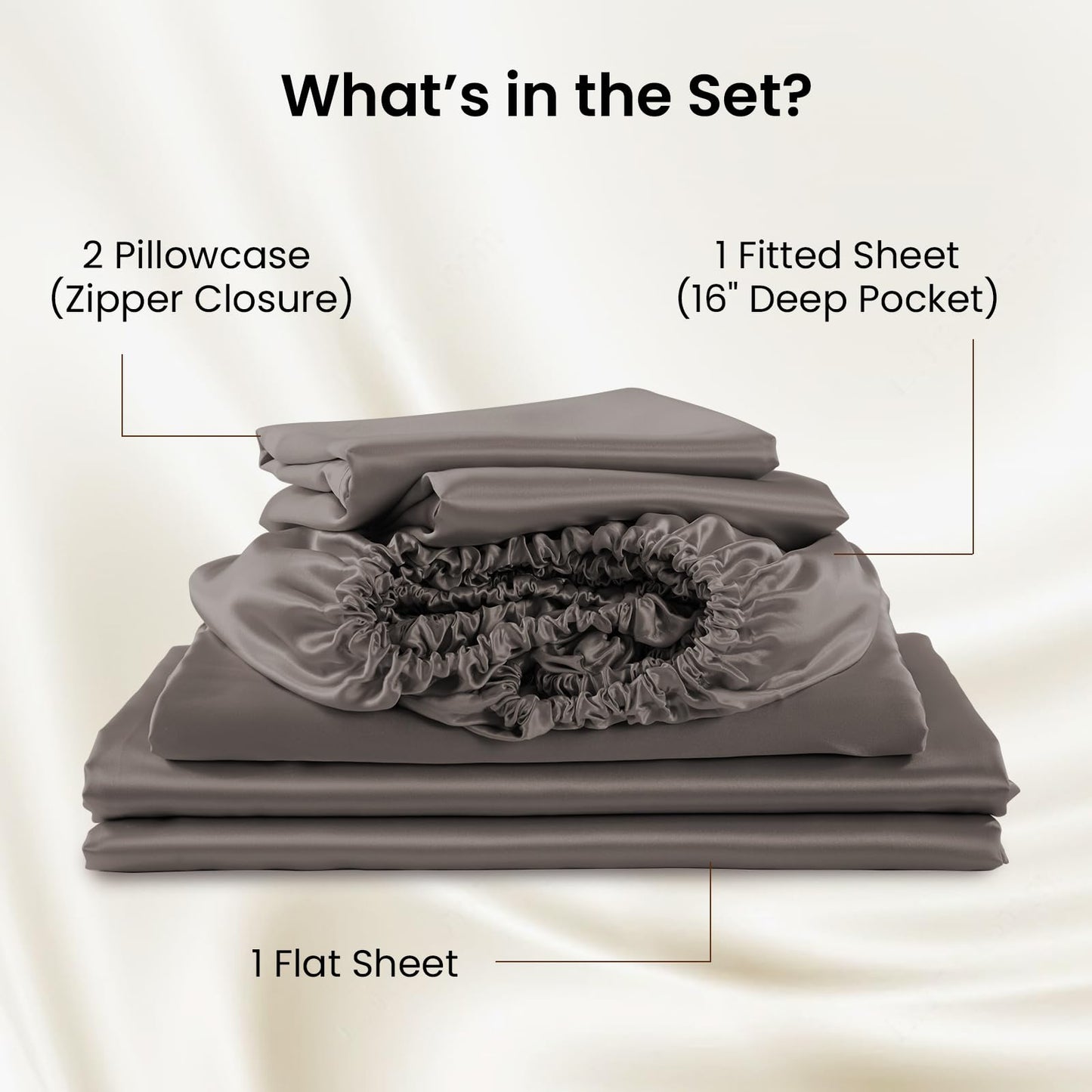 THXSILK Mulberry Silk Sheets — Queen, Black
