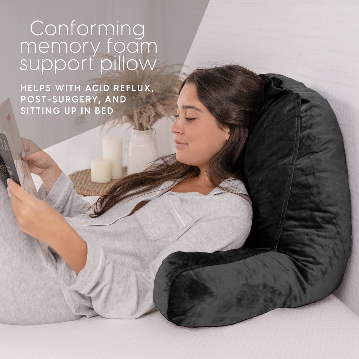 Milliard Reading Pillow — Grey