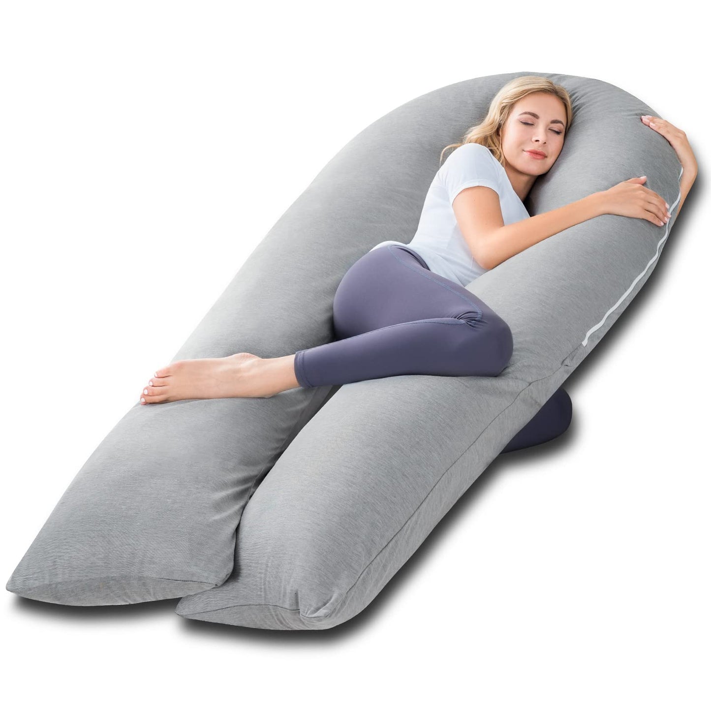 MeiZ Full Body Pregnancy Pillow — Grey