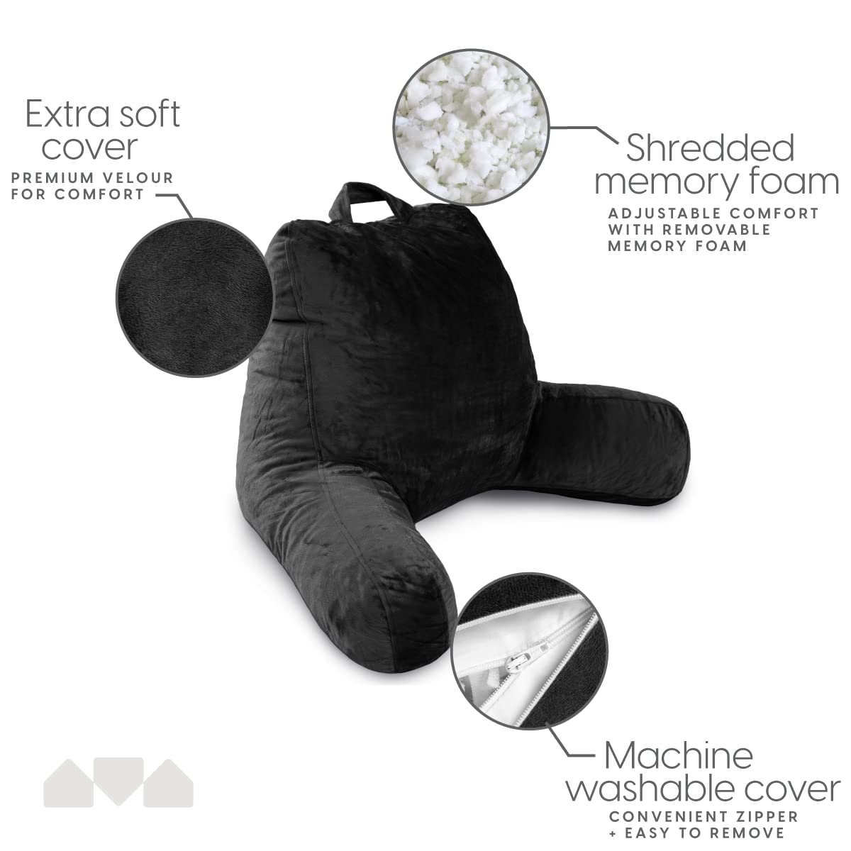 Milliard Reading Pillow — Grey