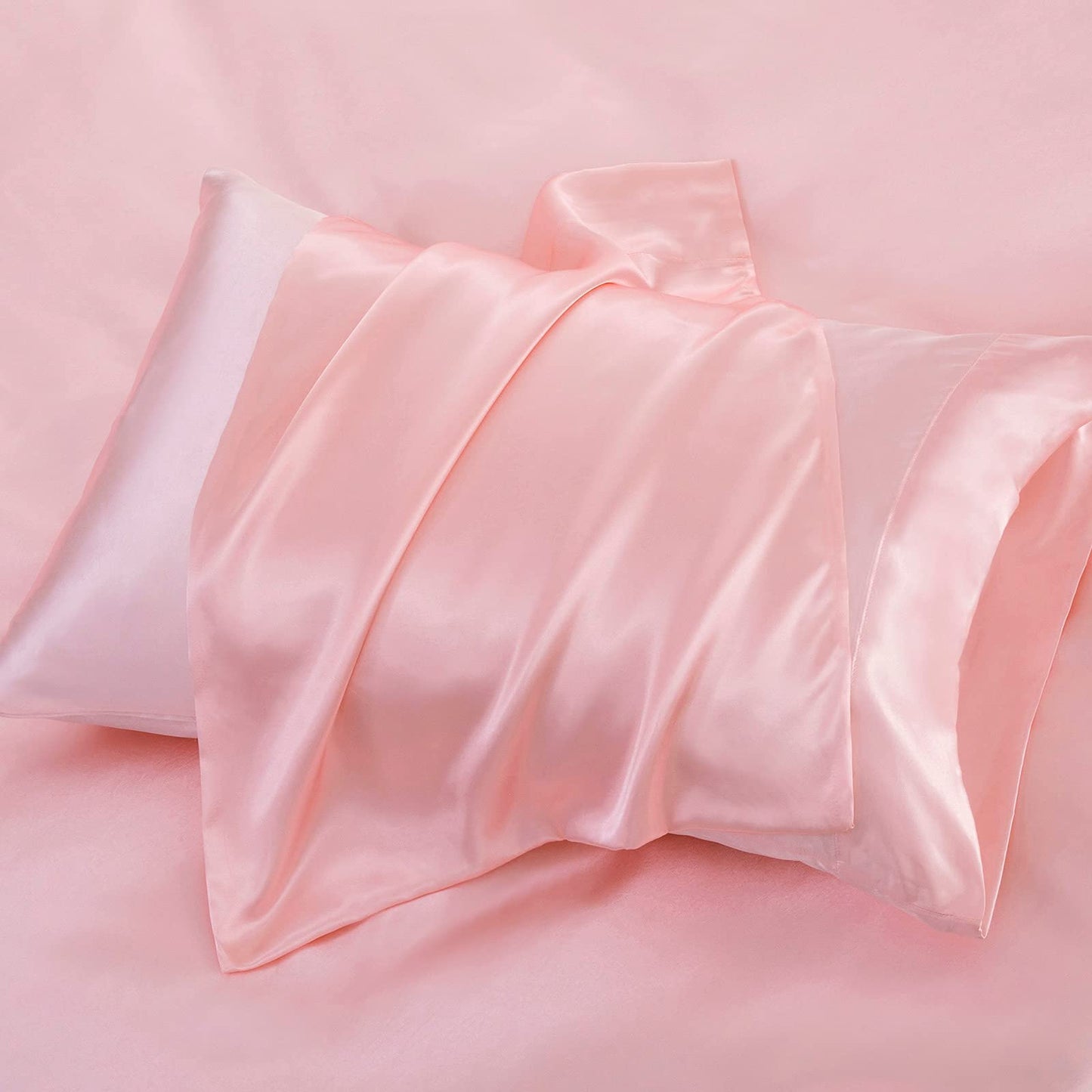 P Pothuiny Satin Sheet Set — Burgundy, Queen
