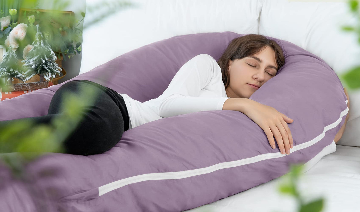 MeiZ Full Body Pregnancy Pillow — Grey