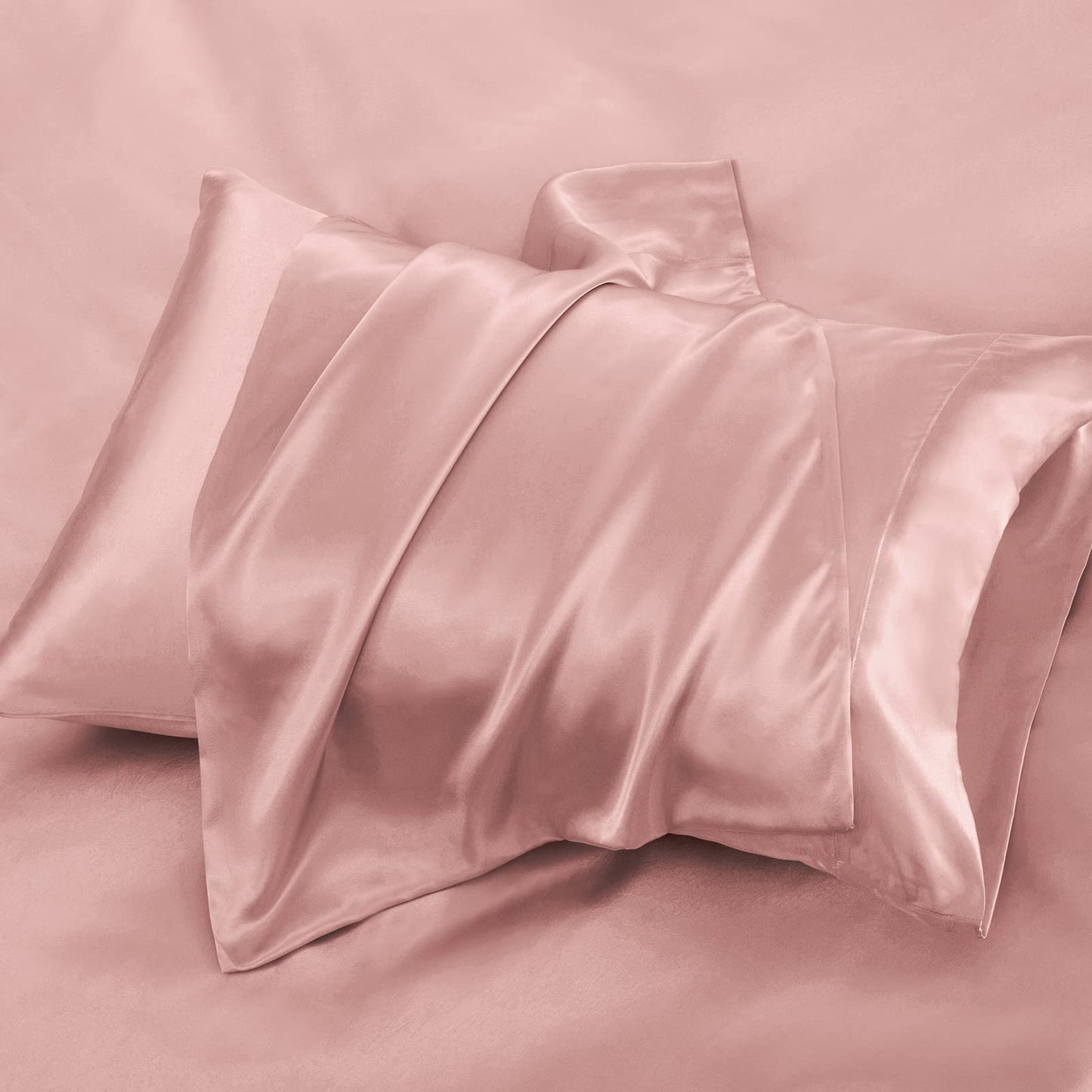 P Pothuiny Satin Sheet Set — Burgundy, Queen