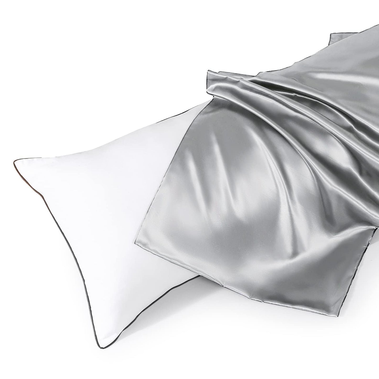 HUXMEYSON Satin Body Pillow — Grey