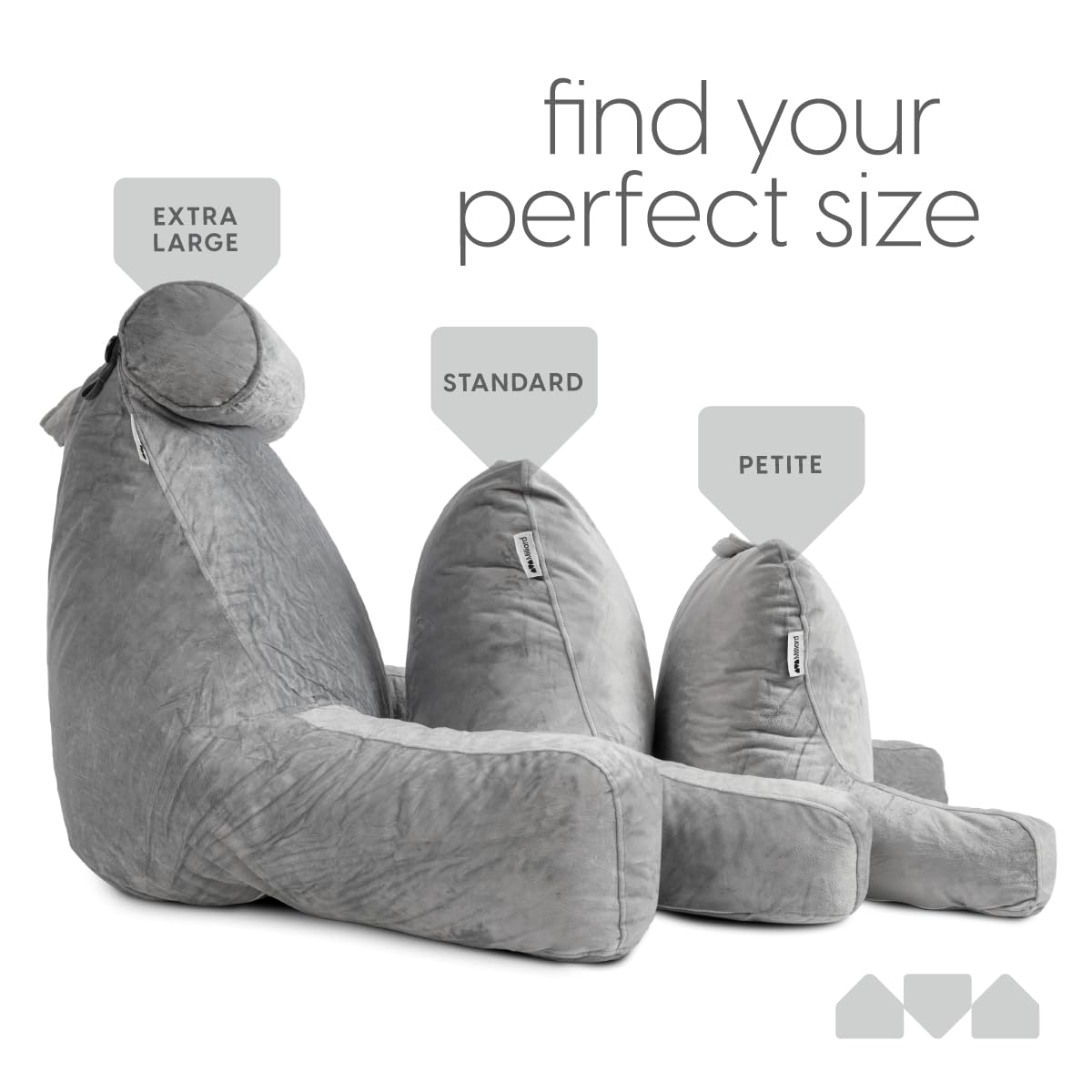 Milliard Reading Pillow — Grey
