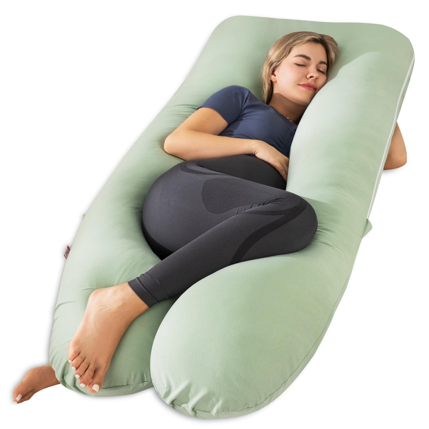 MeiZ Full Body Pregnancy Pillow — Grey