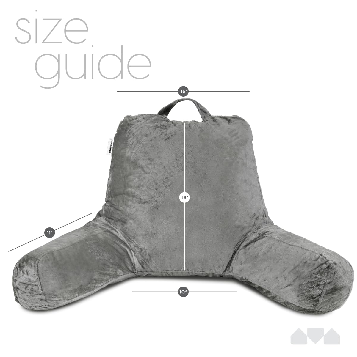Milliard Reading Pillow — Grey