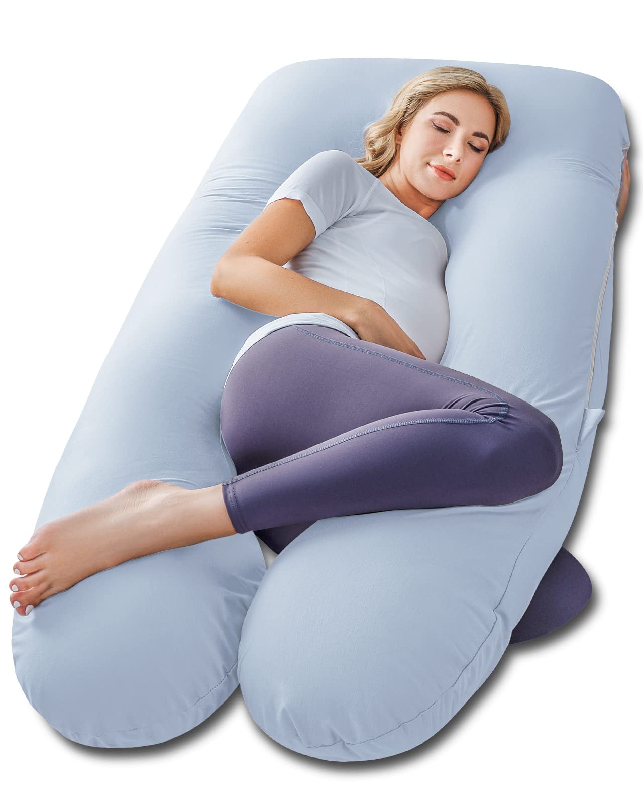 MeiZ Full Body Pregnancy Pillow — Grey