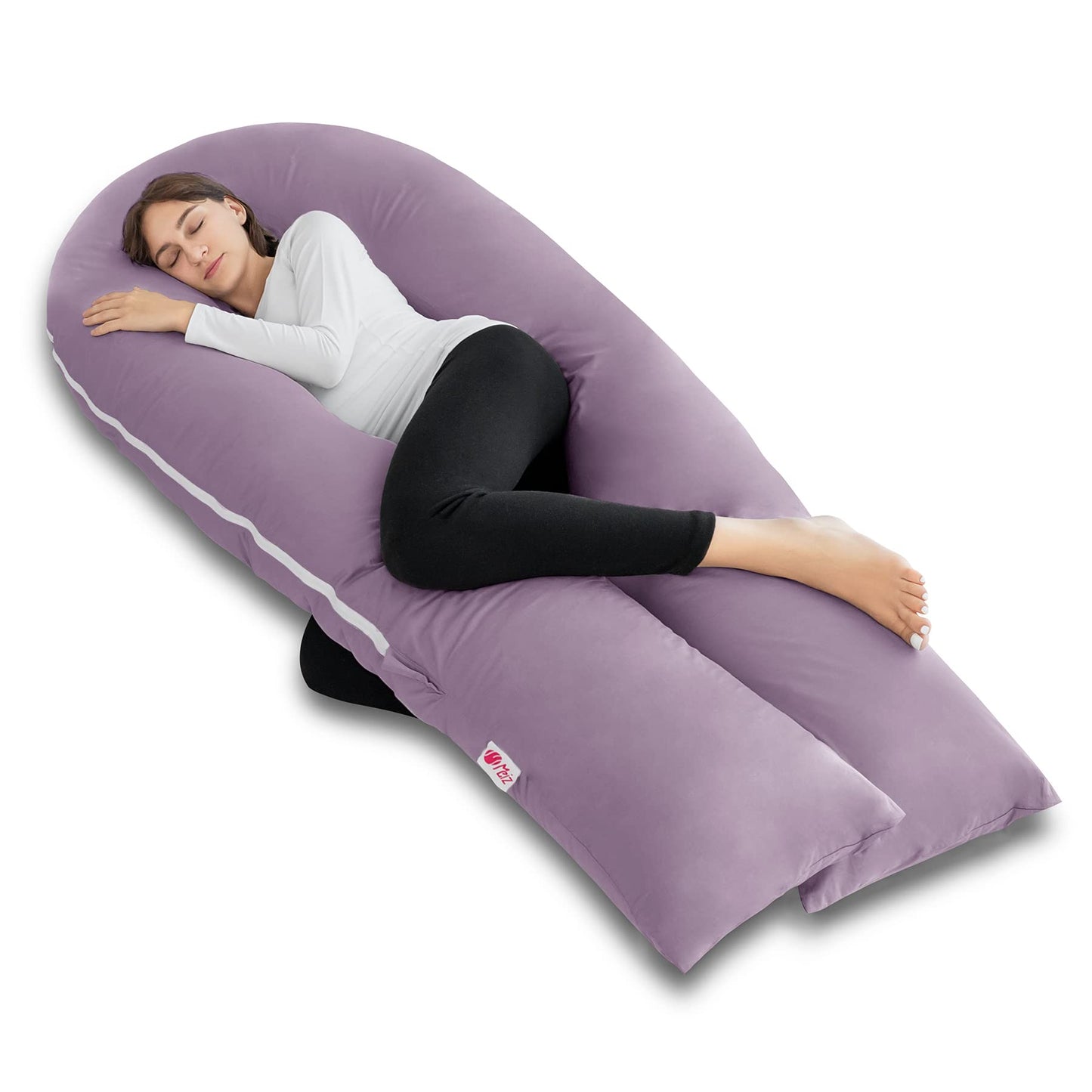 MeiZ Full Body Pregnancy Pillow — Grey