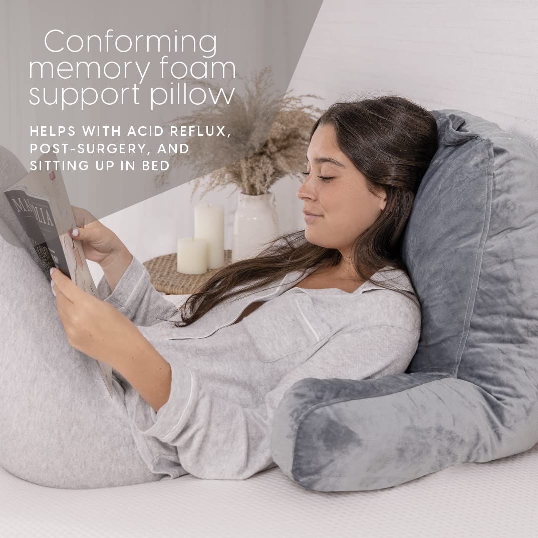 Milliard Reading Pillow — Grey
