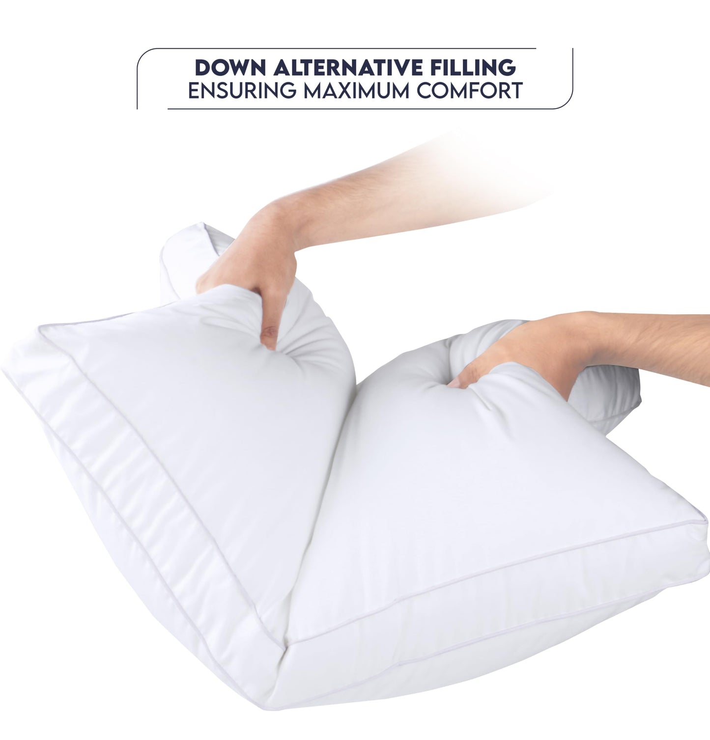 Utopia Down Alternative Pillows — White, Queen (Set of 2)