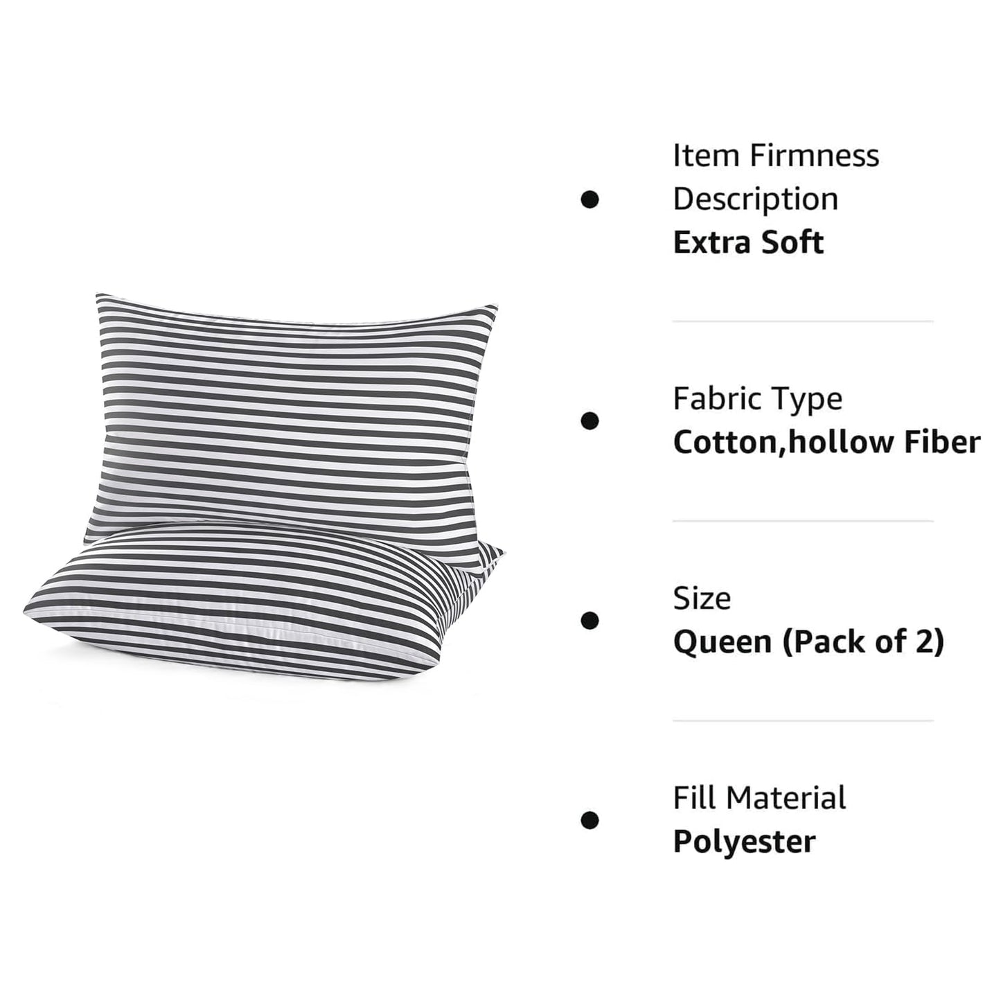EIUE Hotel Collection Bed Pillows — Queen (Set of 2)