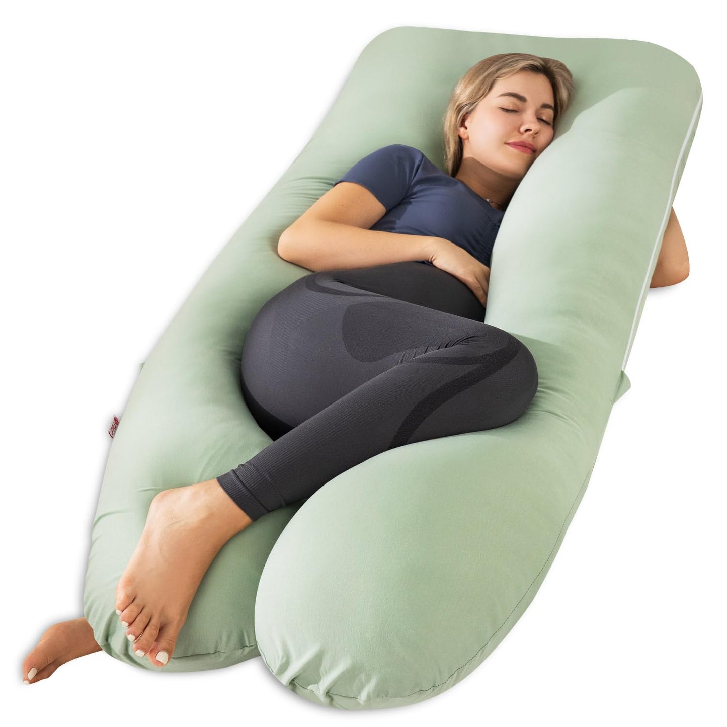 MeiZ Full Body Pregnancy Pillow — Grey
