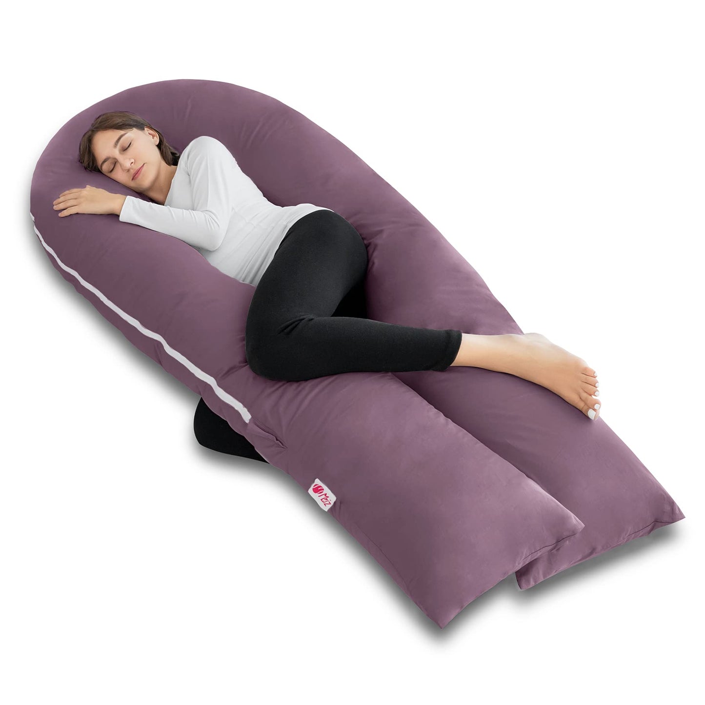 MeiZ Full Body Pregnancy Pillow — Grey