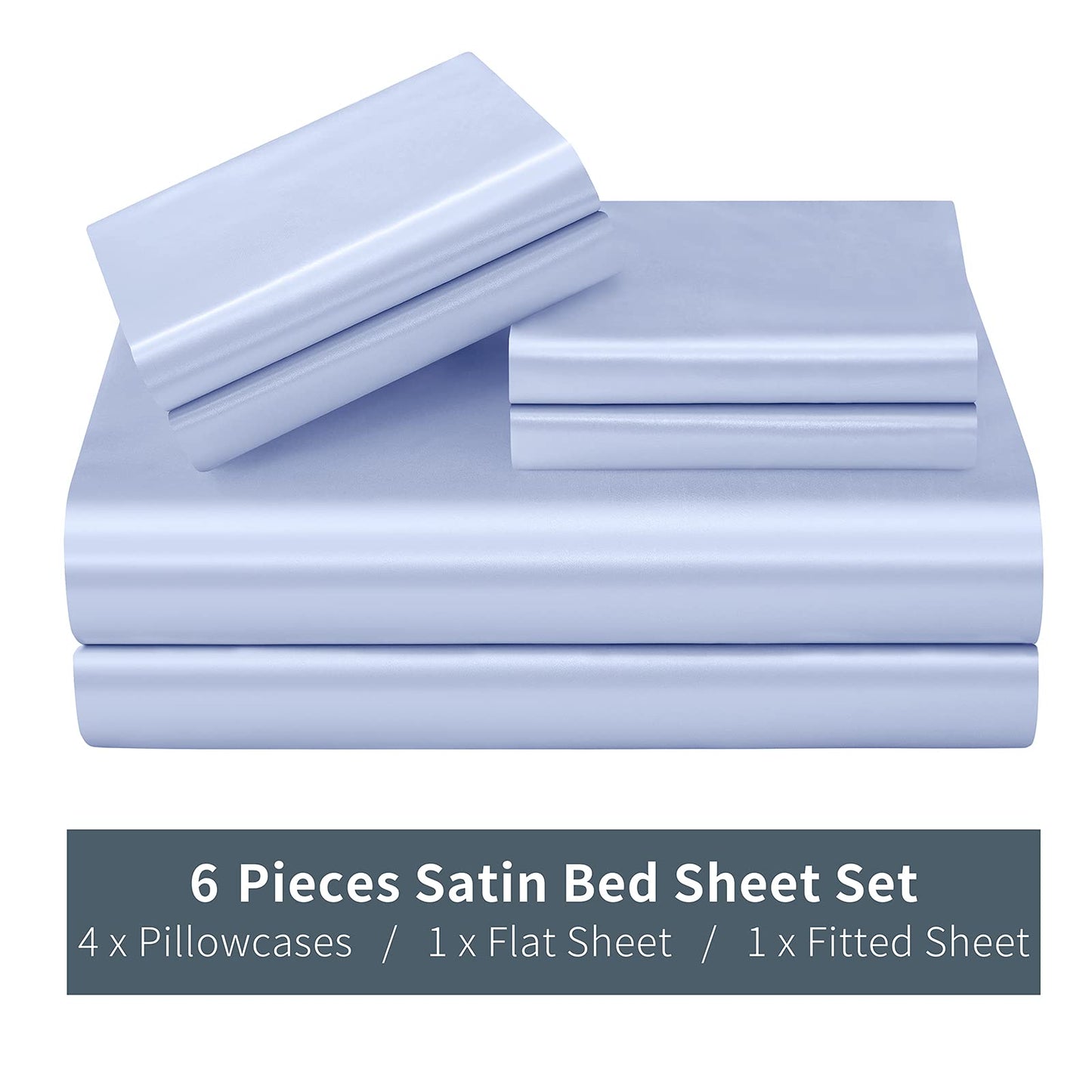 P Pothuiny Satin Sheet Set — Burgundy, Queen