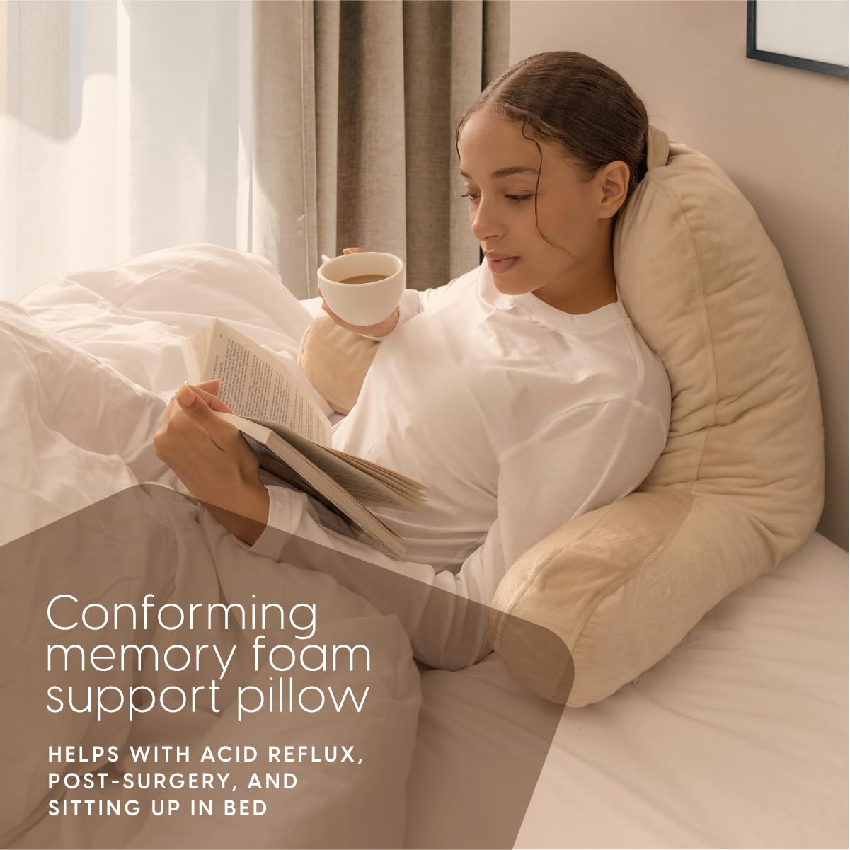 Milliard Reading Pillow — Grey