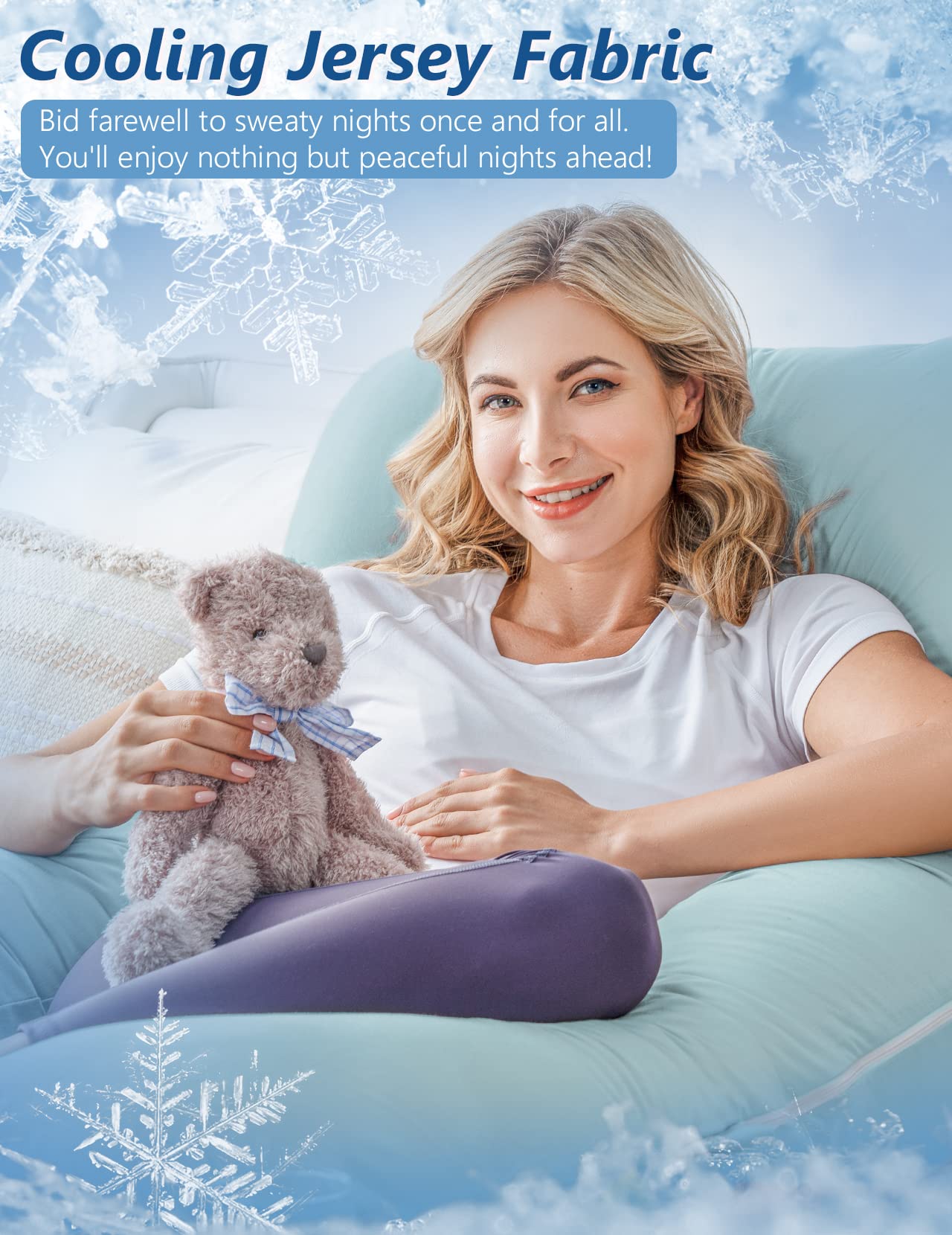 MeiZ Full Body Pregnancy Pillow — Grey