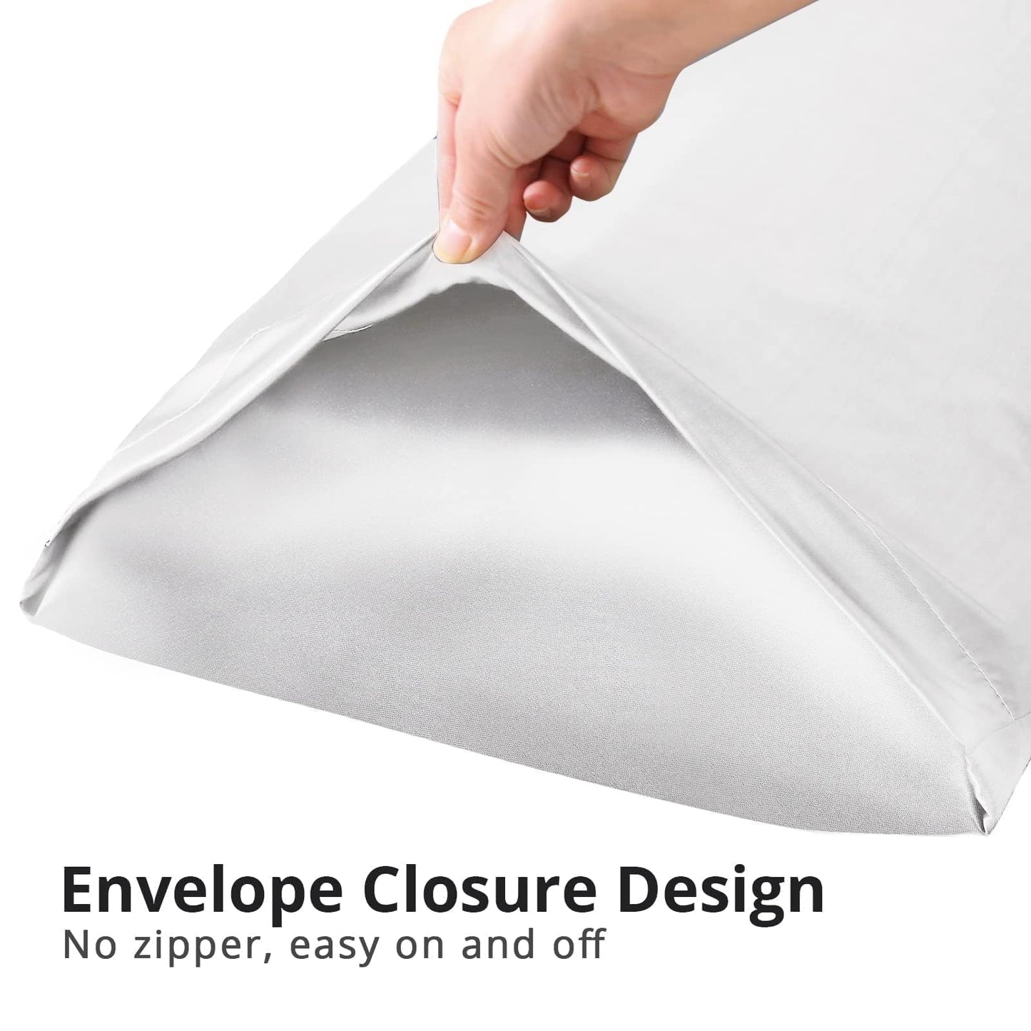 HUXMEYSON Satin Body Pillow — Grey