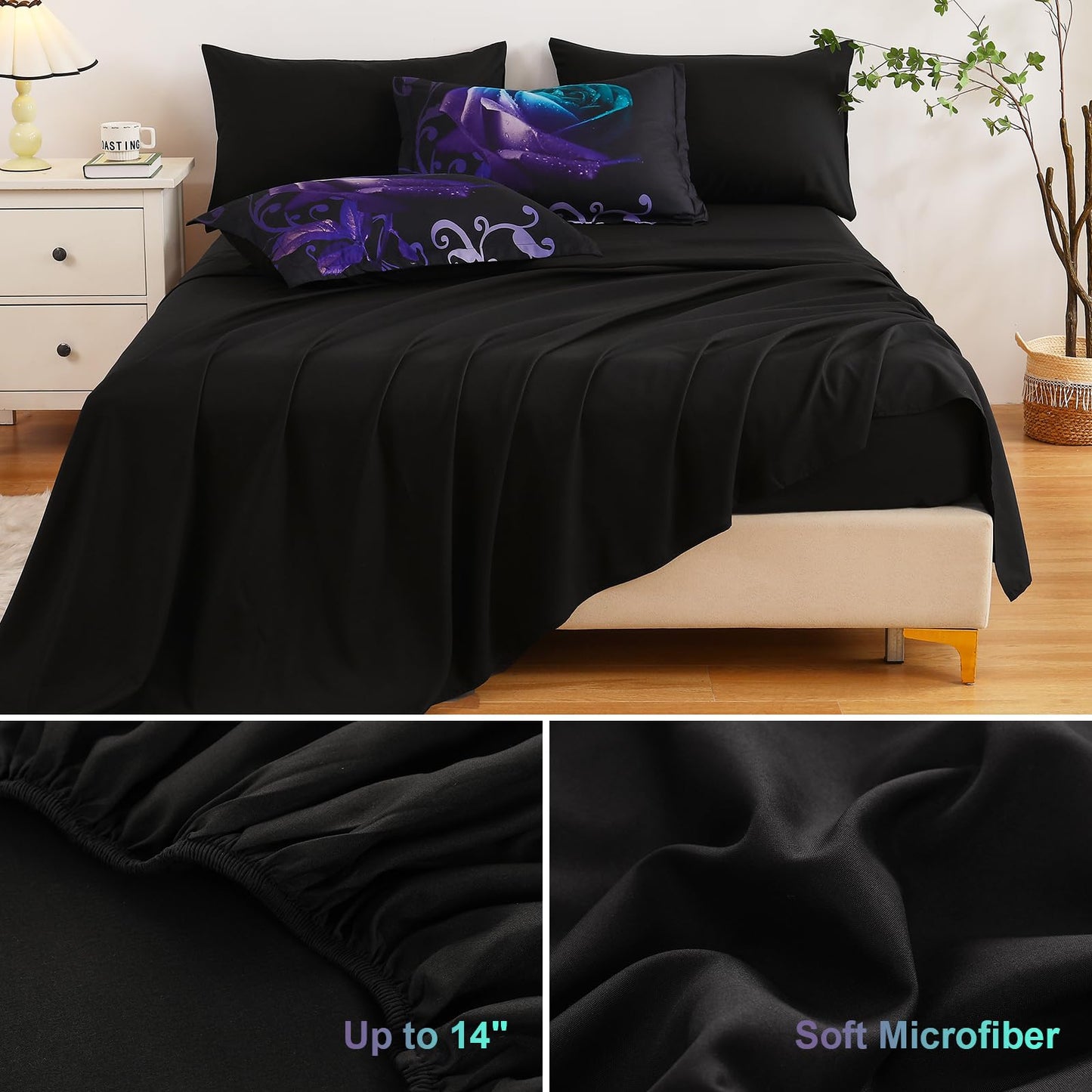 WONGS BEDDING Rose Comforter Set — Red, Queen
