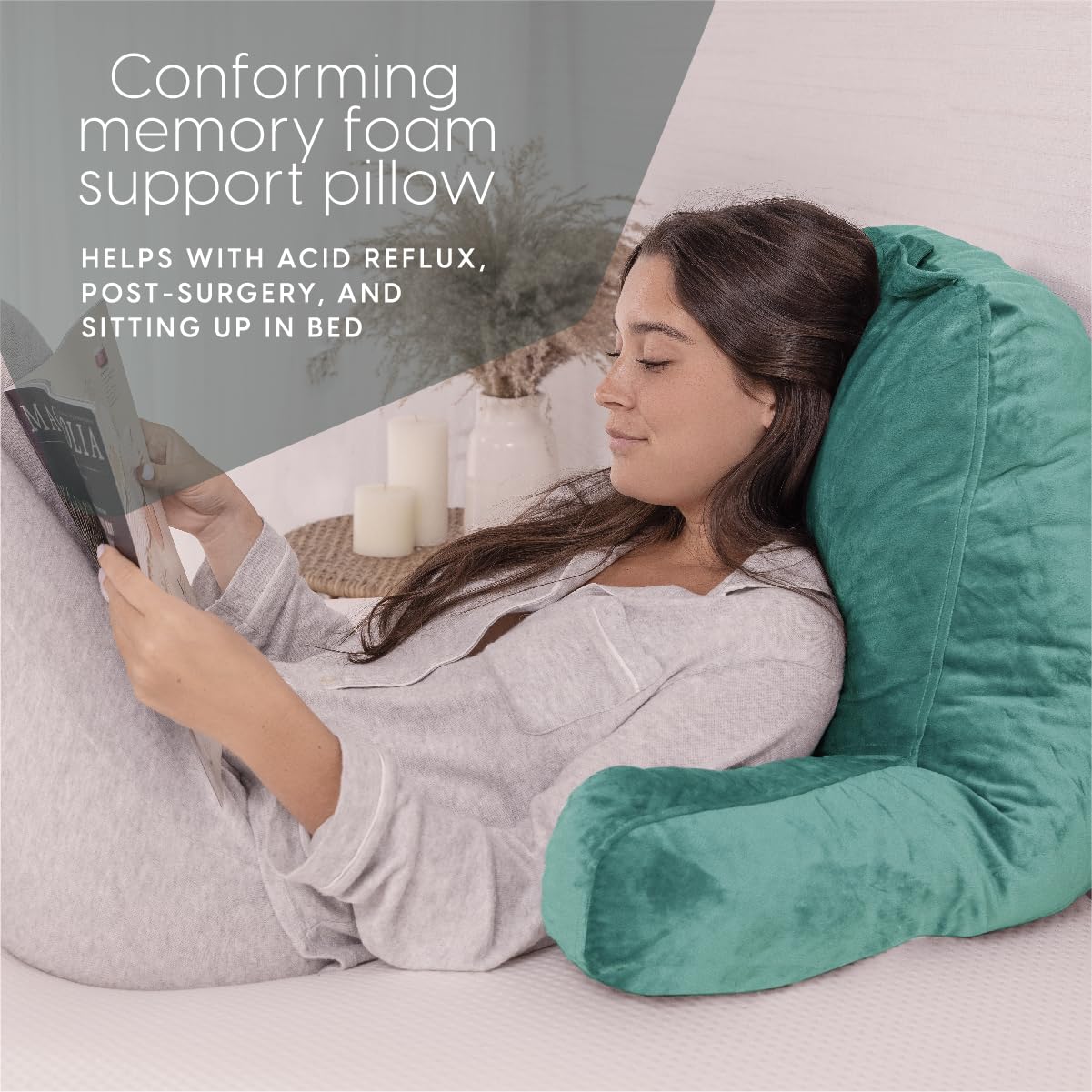 Milliard Reading Pillow — Grey