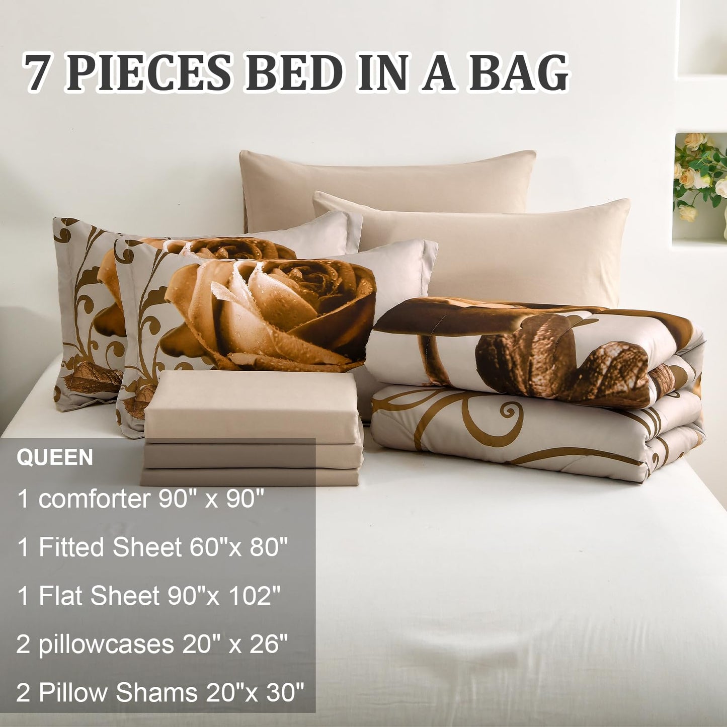 WONGS BEDDING Rose Comforter Set — Red, Queen