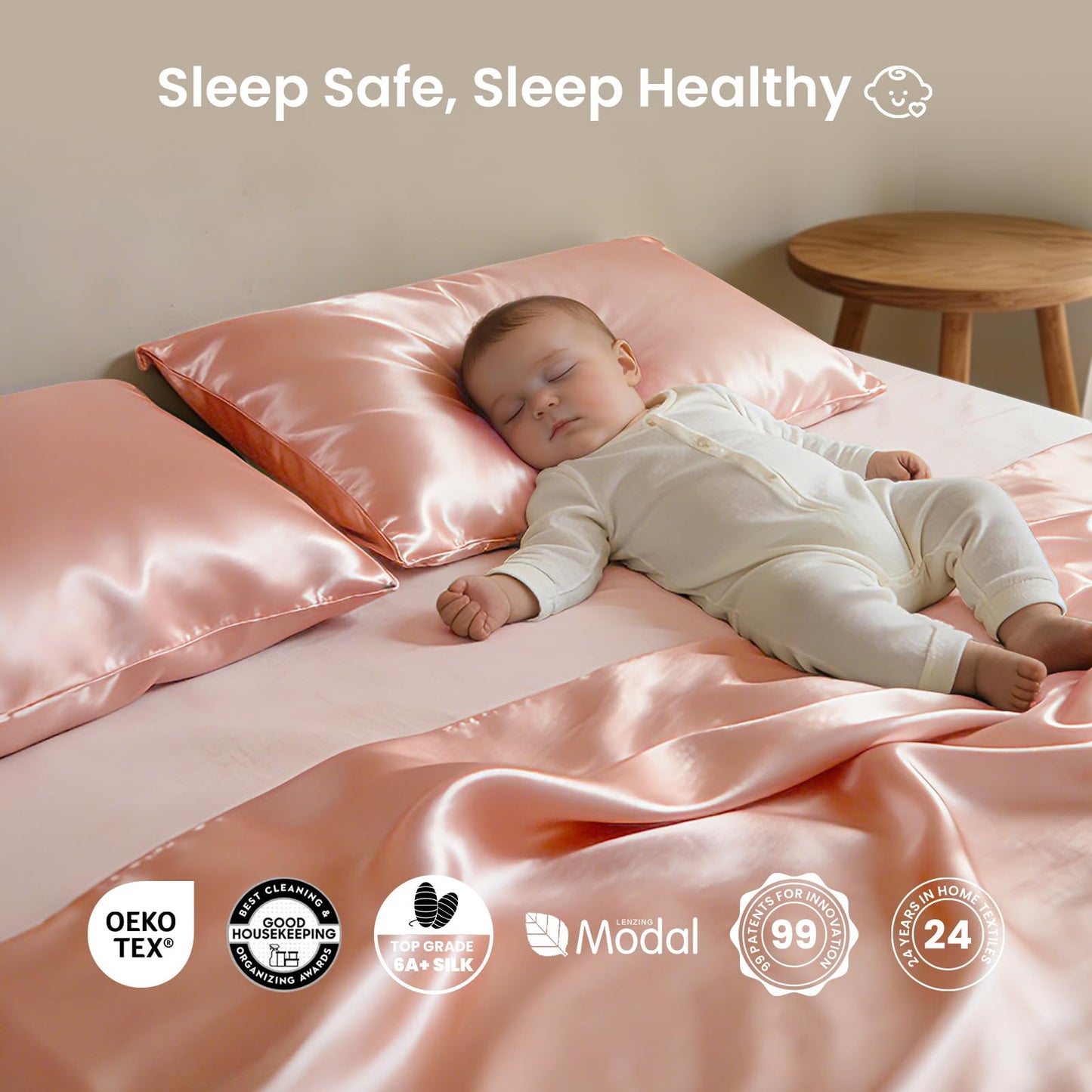 THXSILK Mulberry Silk Sheets — Queen, Black