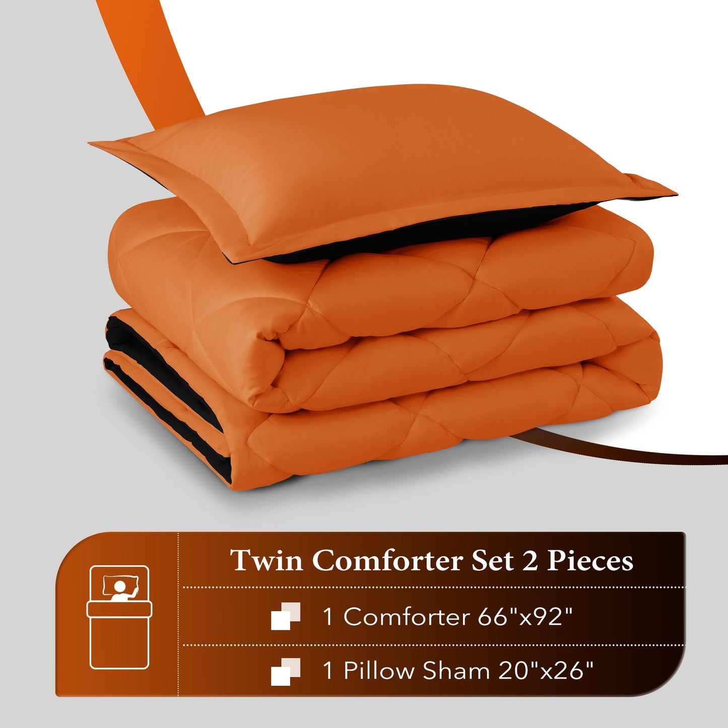 downluxe Comforter Set — Red & Black, King
