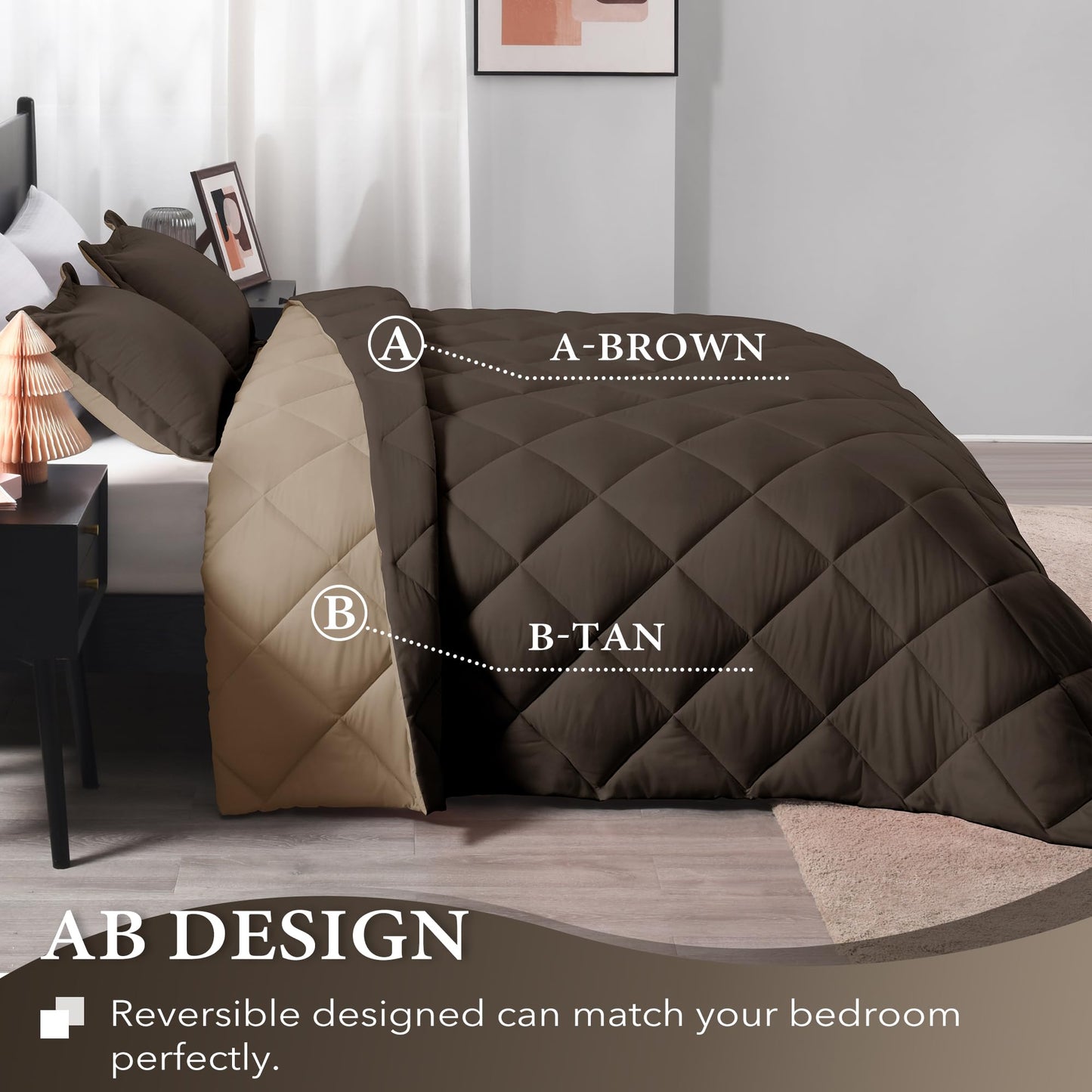 downluxe Comforter Set — Red & Black, King