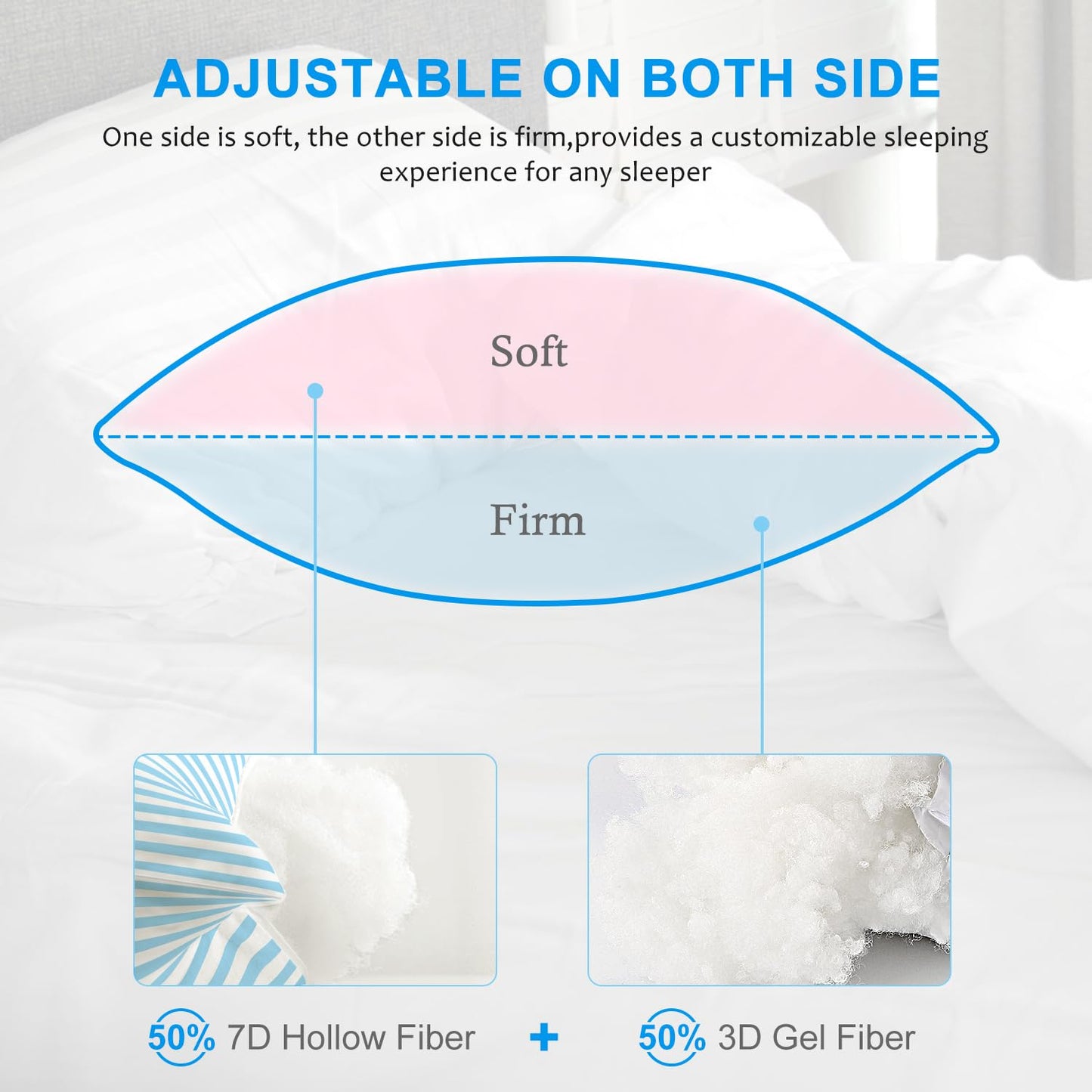 EIUE Hotel Collection Bed Pillows — Queen (Set of 2)