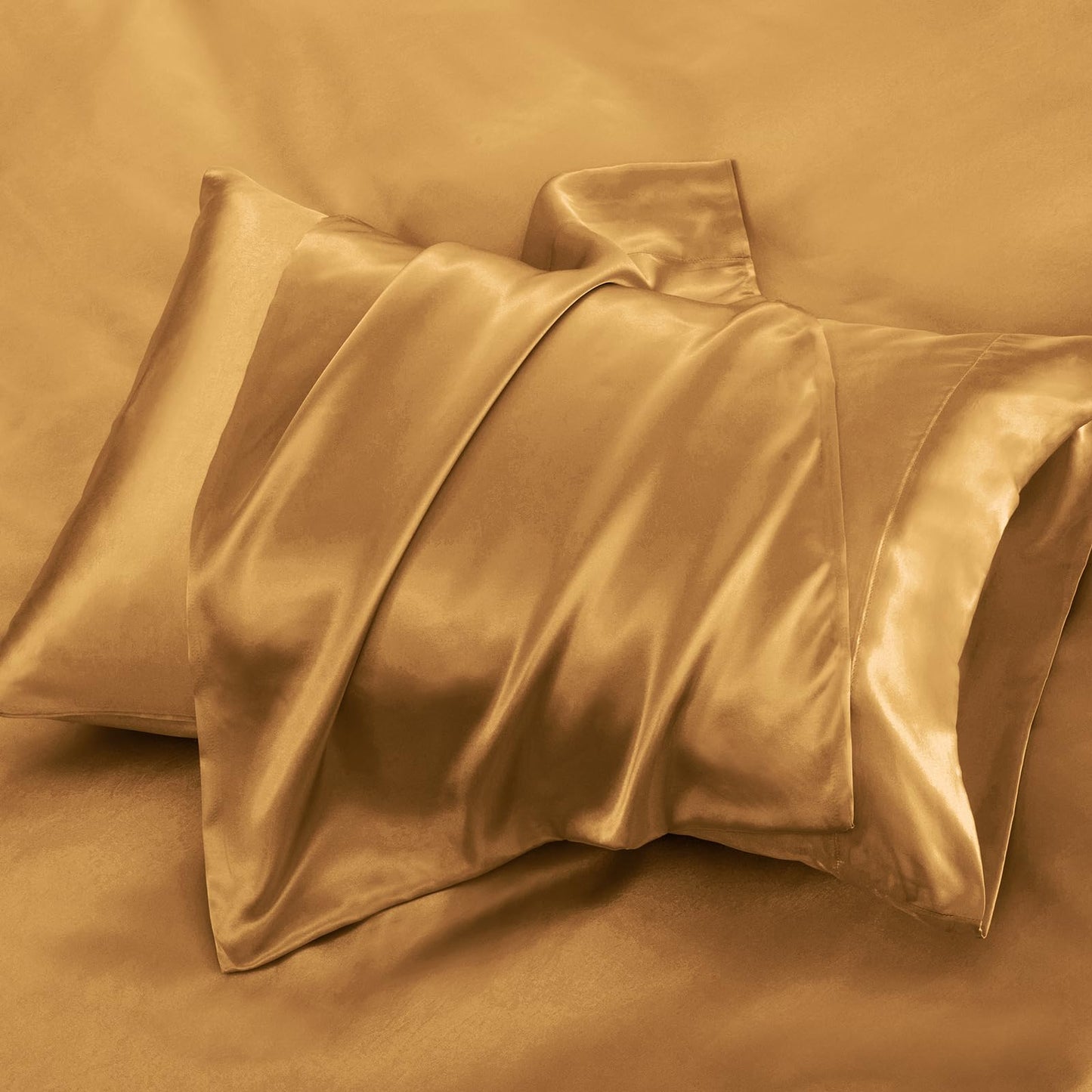 P Pothuiny Satin Sheet Set — Burgundy, Queen
