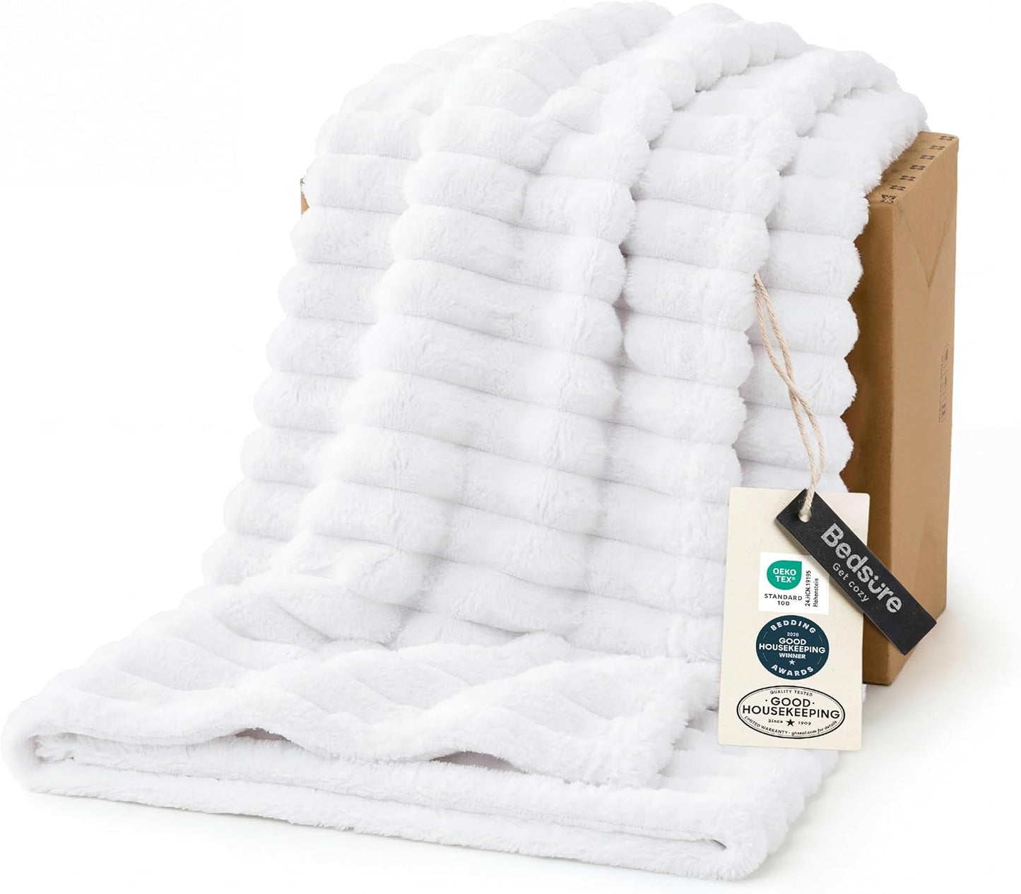 Bedsure GentleSoft Throw — Off-White