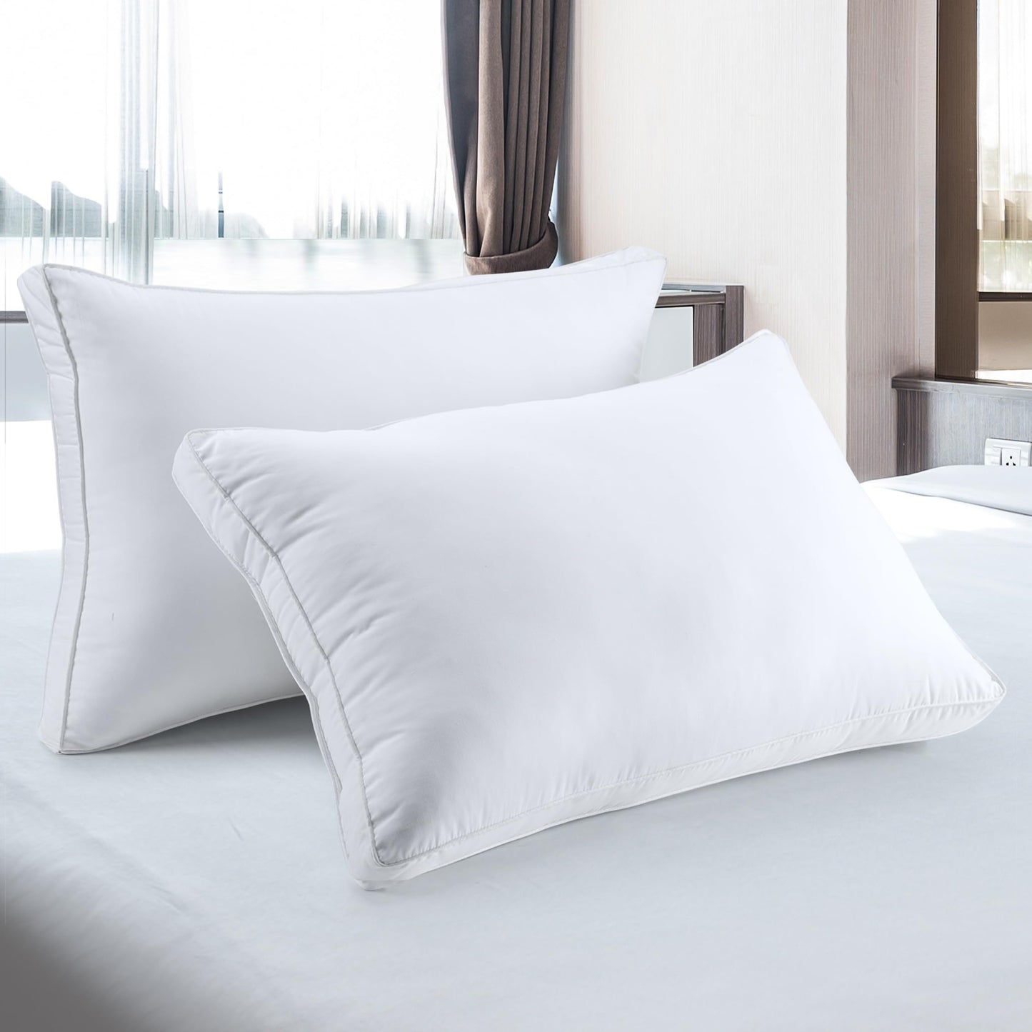 Utopia Down Alternative Pillows — White, Queen (Set of 2)