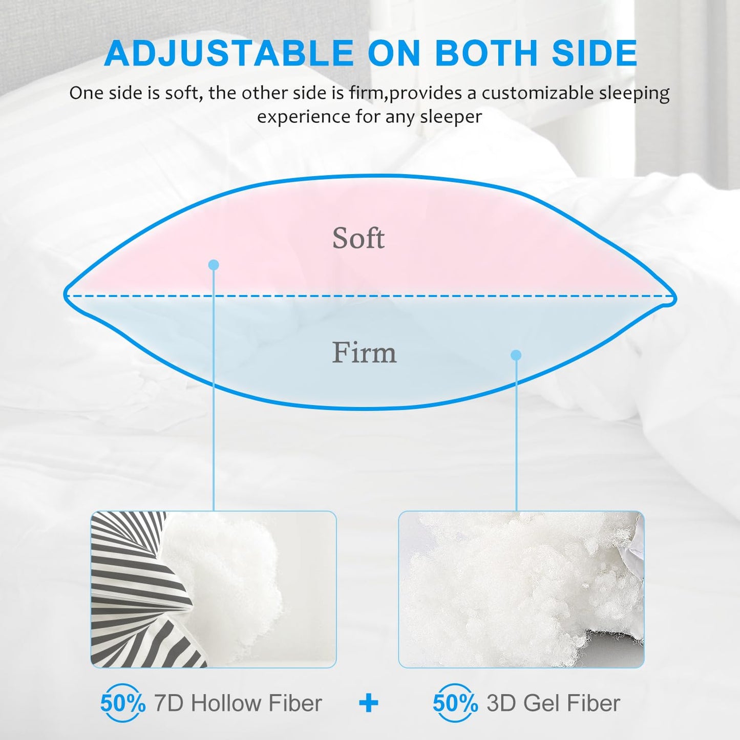 EIUE Hotel Collection Bed Pillows — Queen (Set of 2)