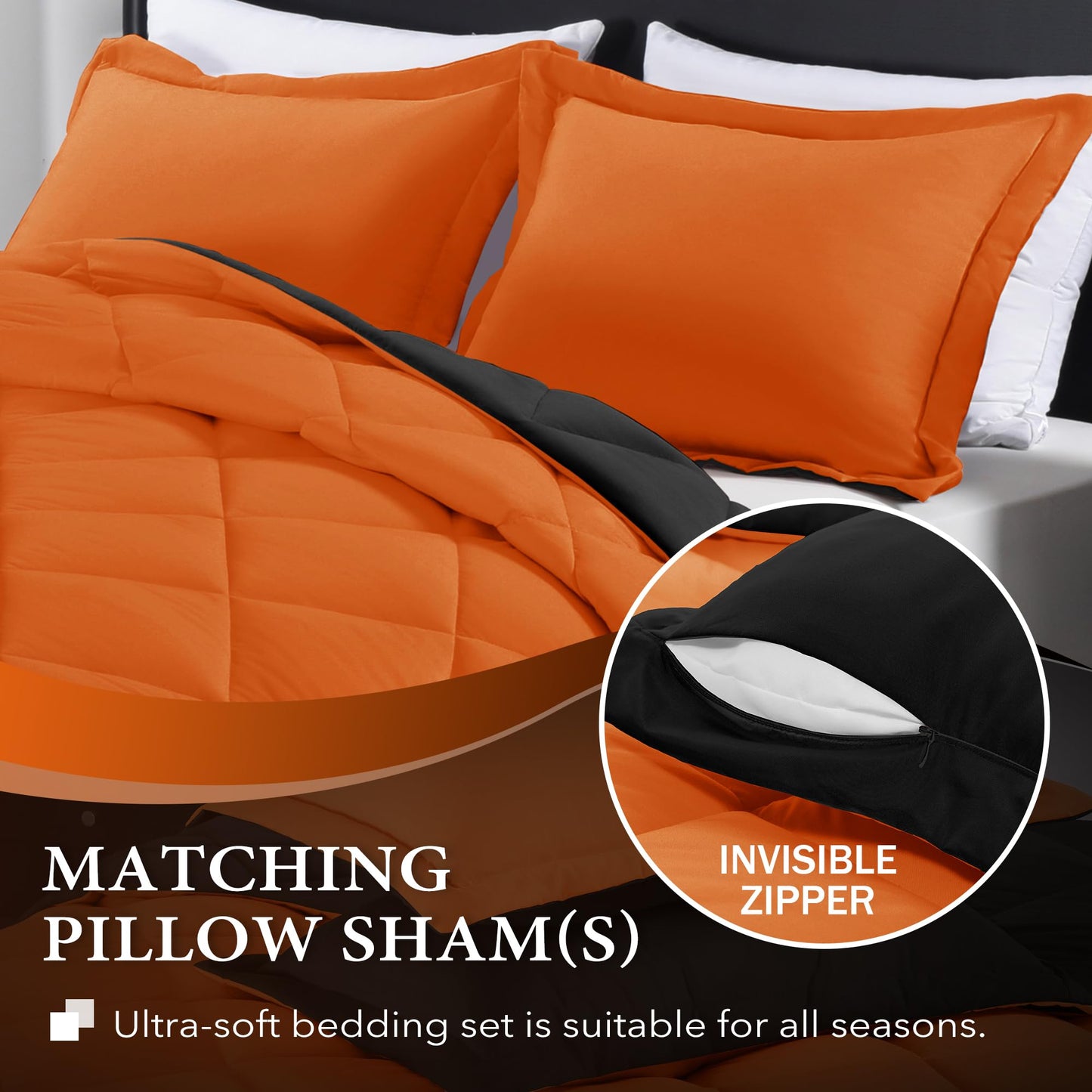 downluxe Comforter Set — Red & Black, King