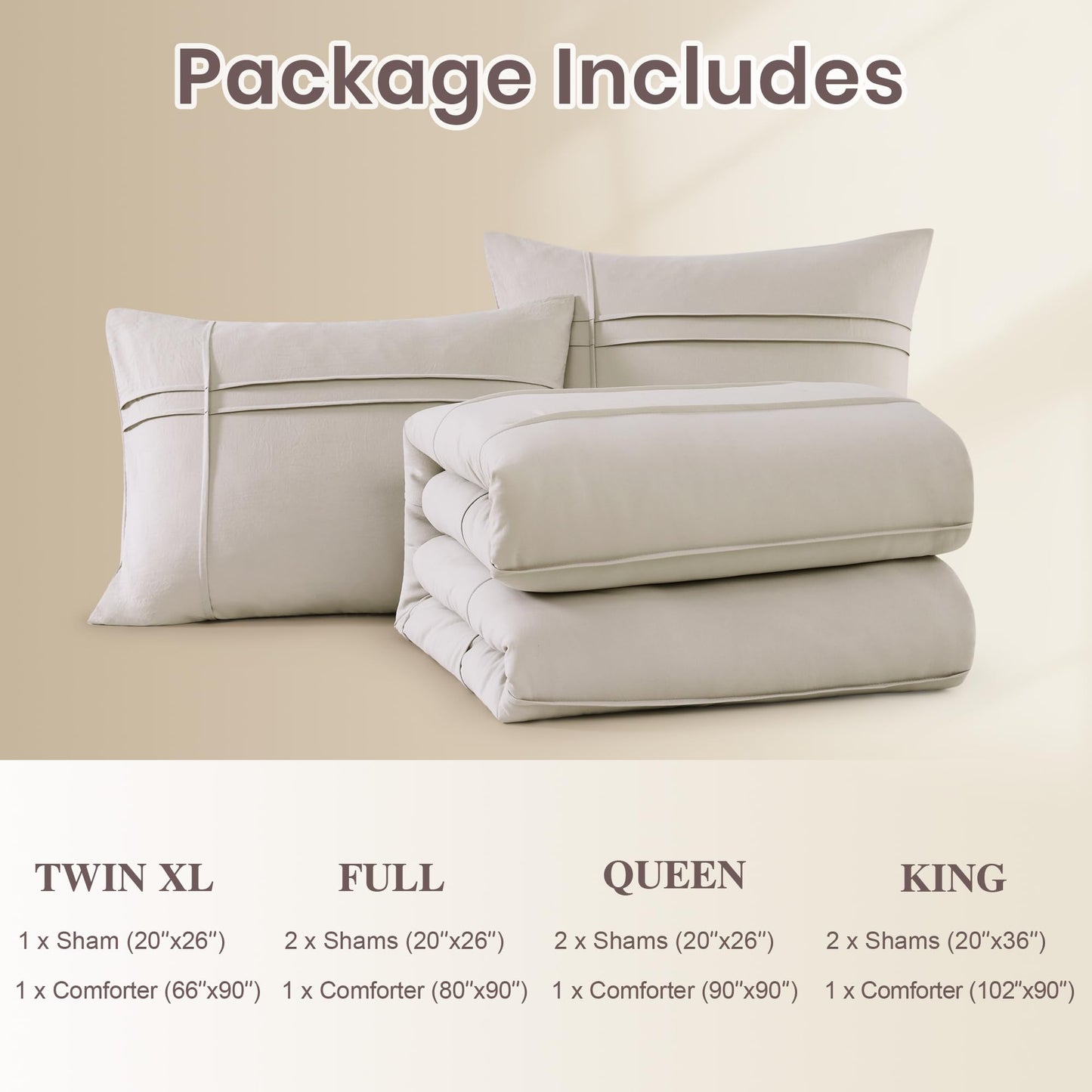 AMBERSPACE Ruffle Comforter Set — Soft Pink, Queen