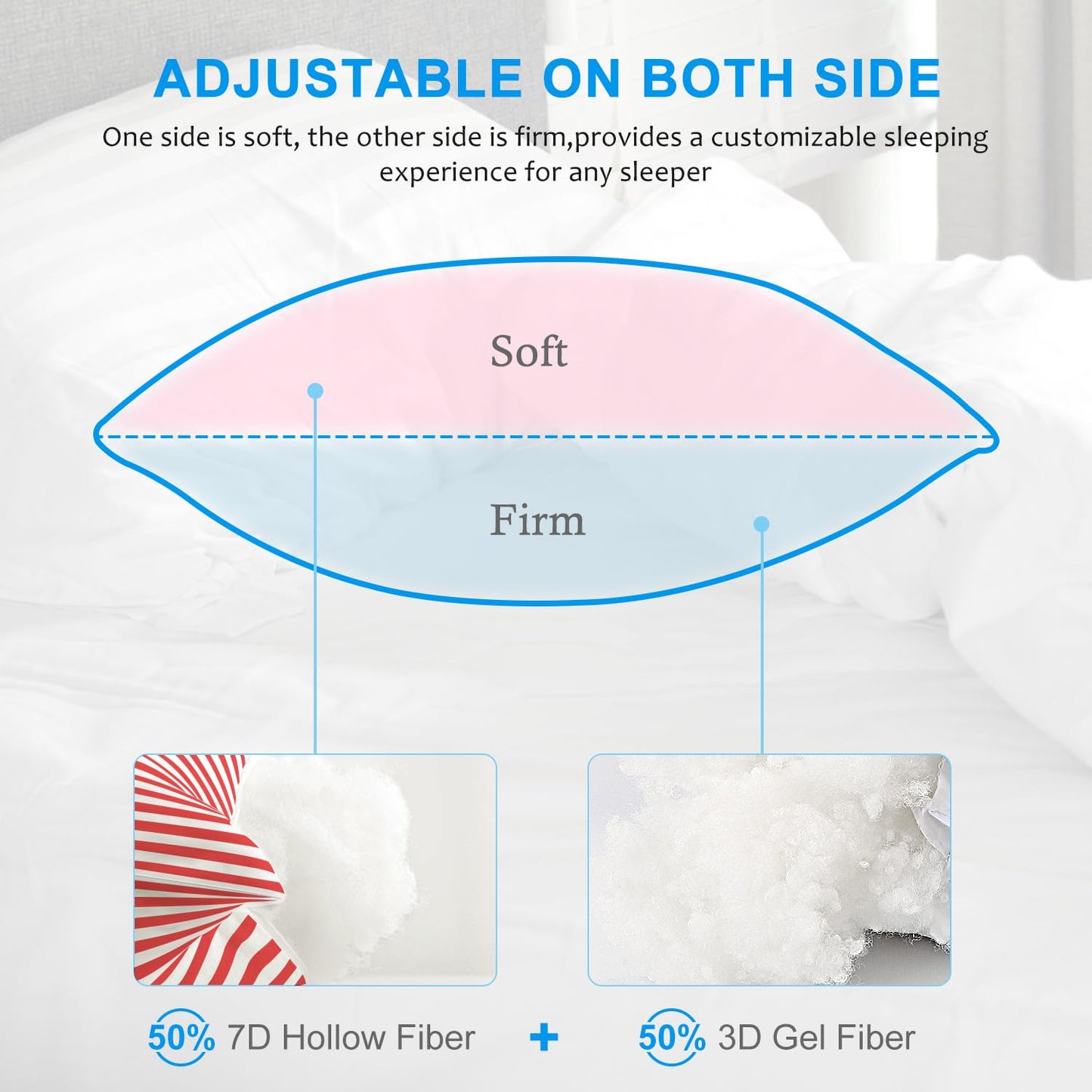 EIUE Hotel Collection Bed Pillows — Queen (Set of 2)