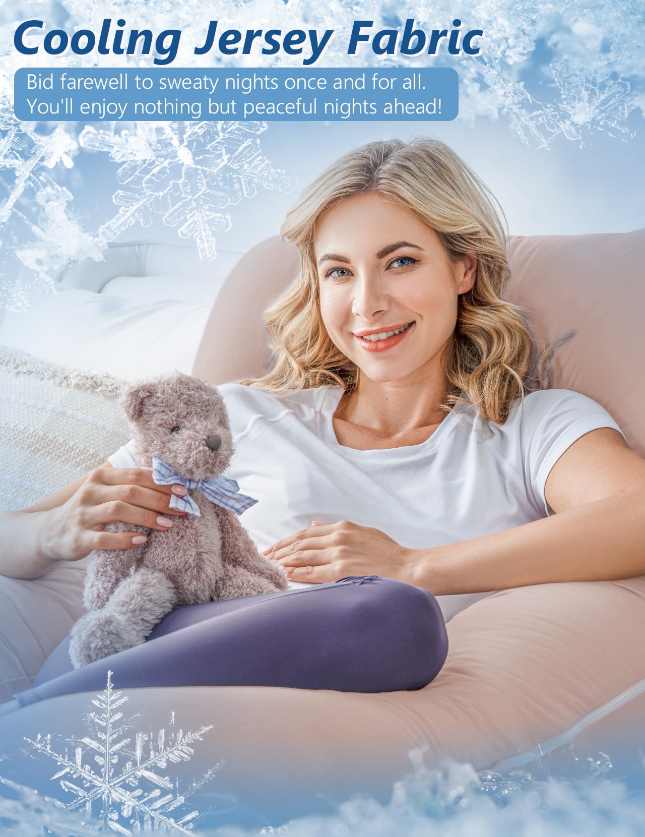 MeiZ Full Body Pregnancy Pillow — Grey