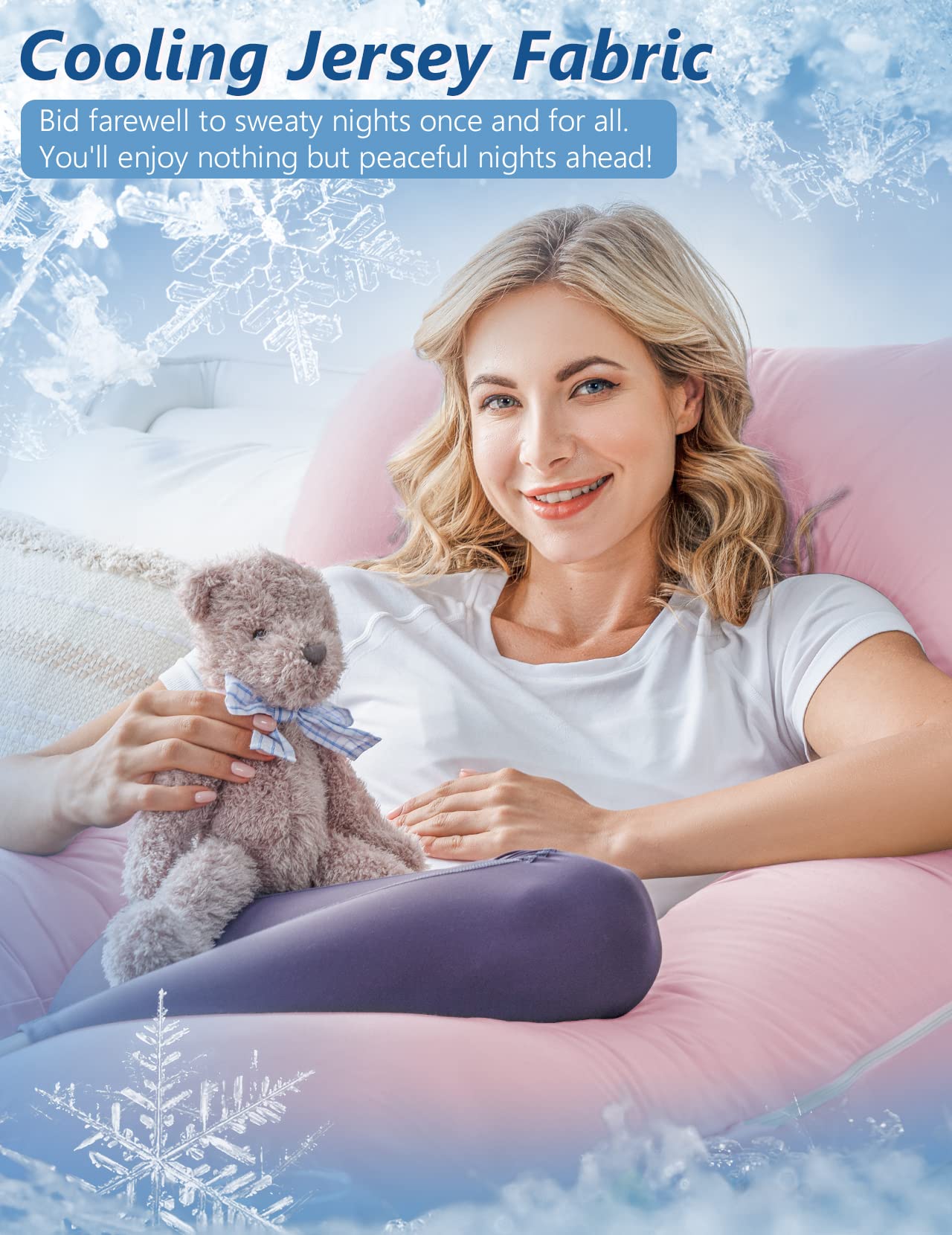 MeiZ Full Body Pregnancy Pillow — Grey