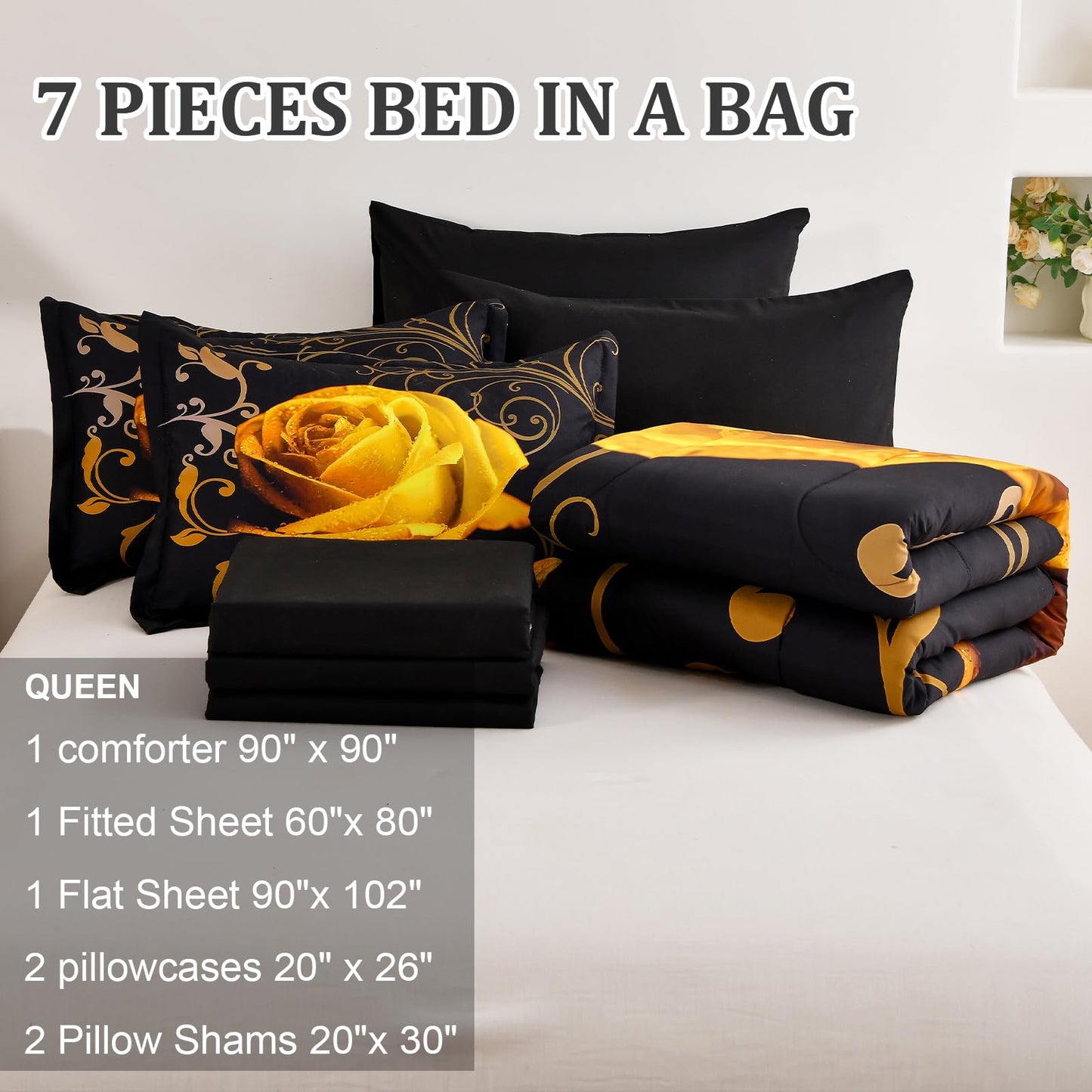 WONGS BEDDING Rose Comforter Set — Red, Queen
