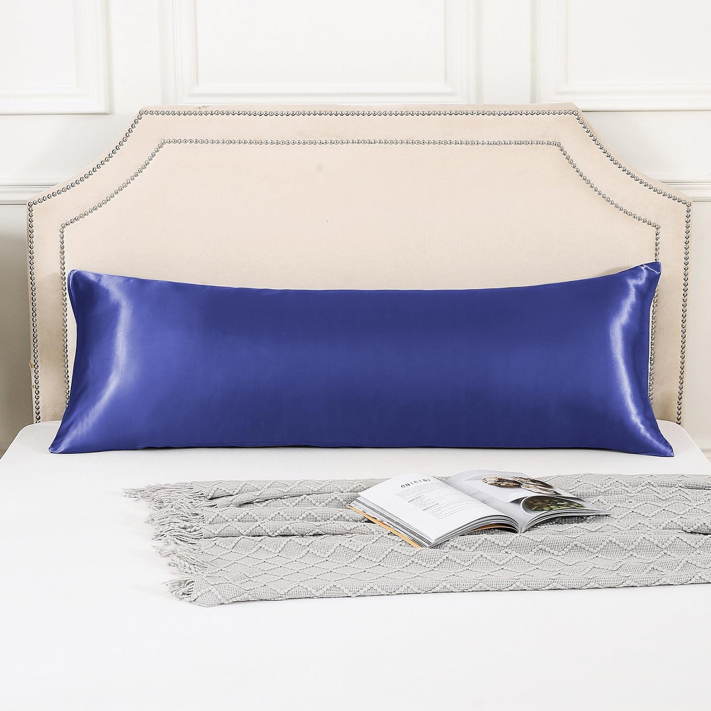 HUXMEYSON Satin Body Pillow — Grey